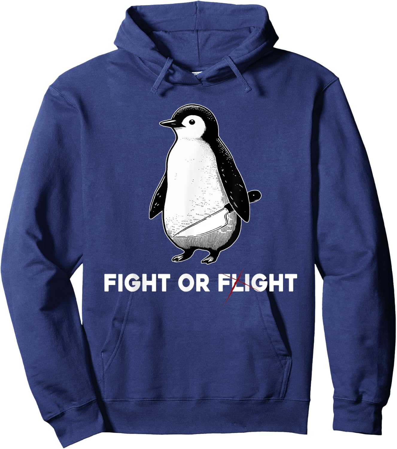 Cute Penguins Classic Fights Funny Animal Lovers Or Flight Hoodie - Hoodie | Navy