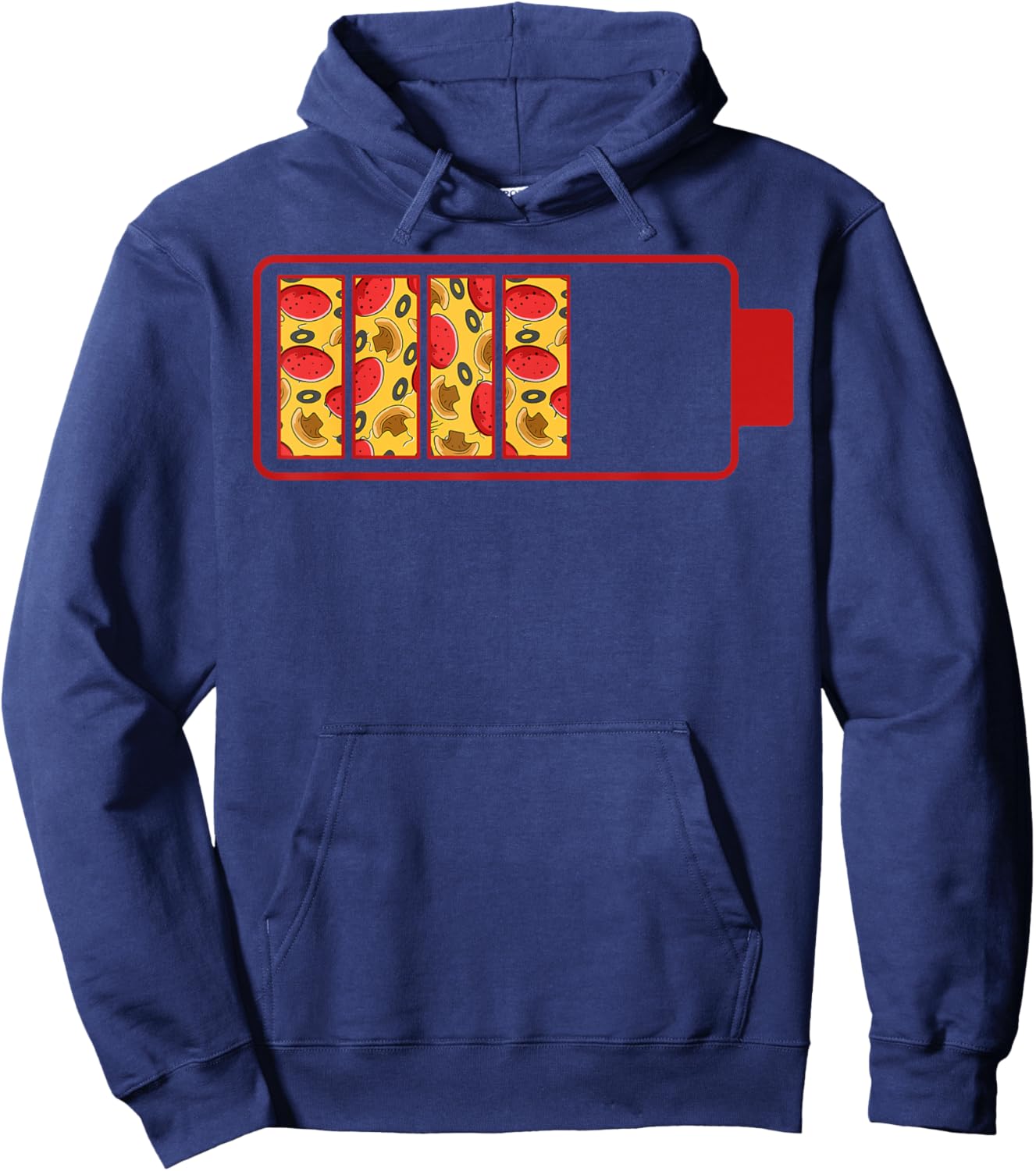 Cool Pizza Power Round Pizzetta Lover Pizzaiolo Pizzeria Hoodie - Hoodie | Navy