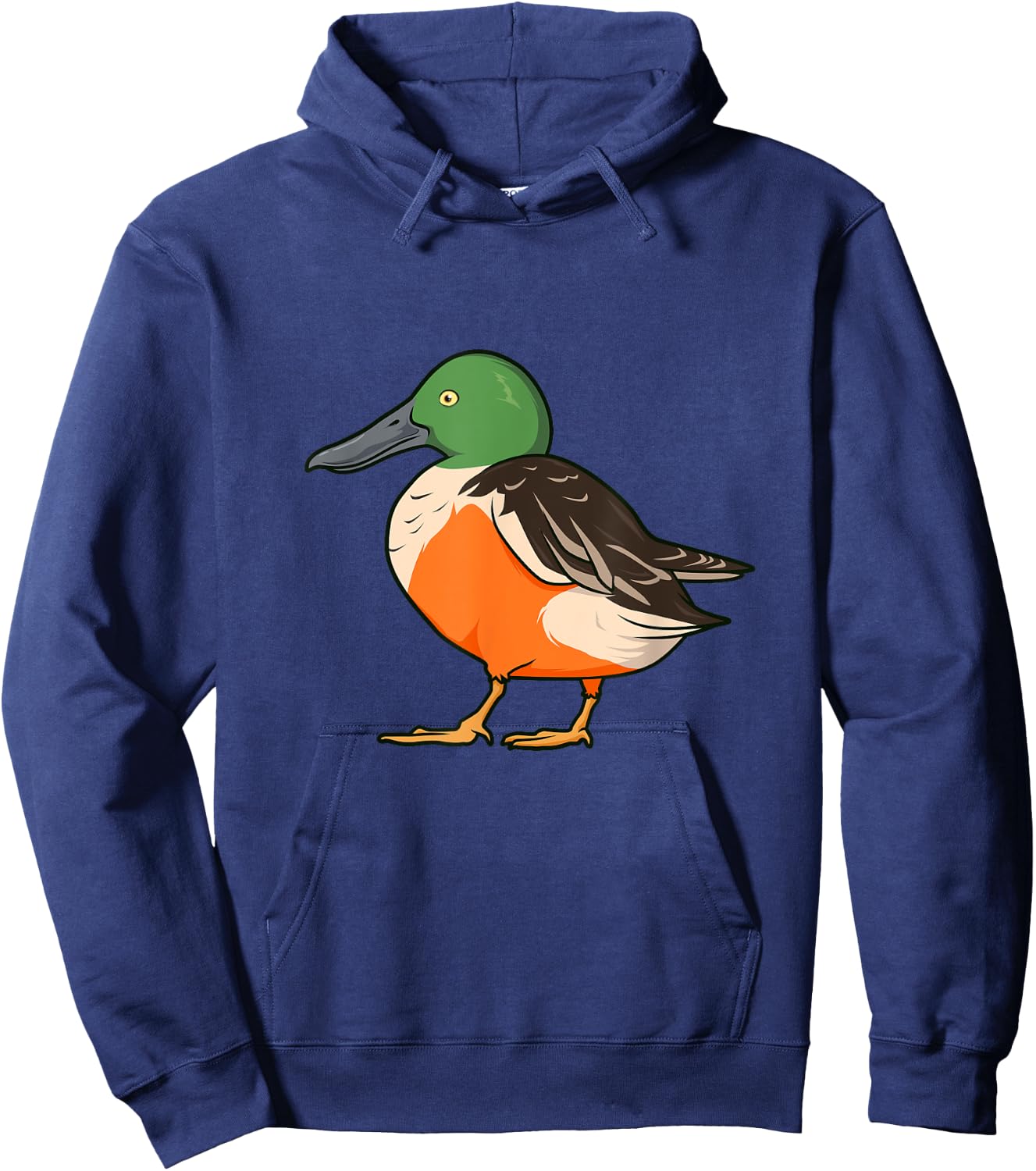 Drawing of a Northern Shoveler Hoodie - Hoodie | Navy