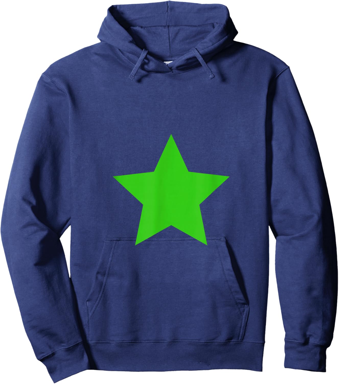 Lime Green Star Hoodie - Hoodie | Navy