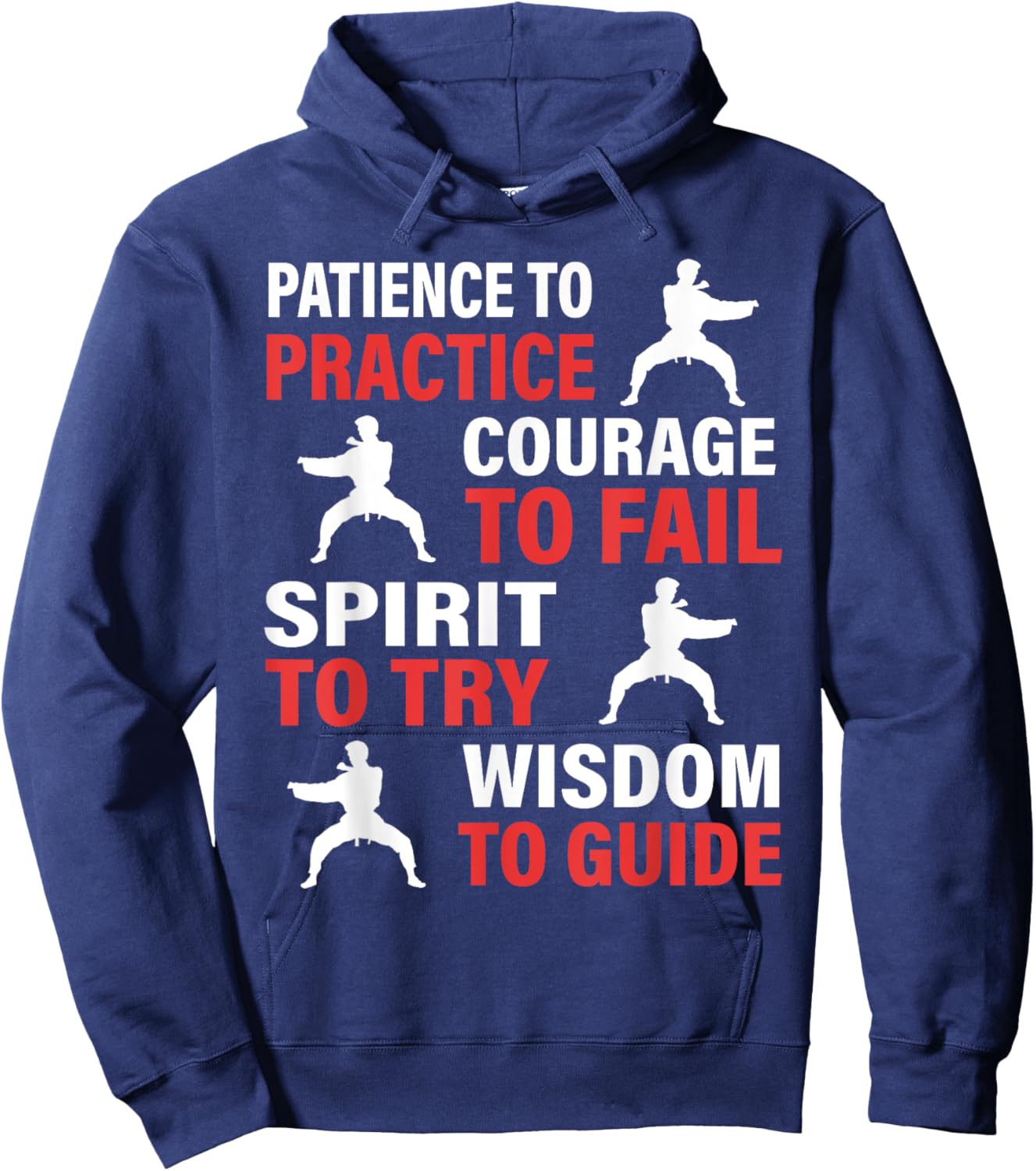Karate Student Teacher Trainee Trainer Karateka Practitioner Men Women Girls Kids Hoodie - Hoodie | Navy