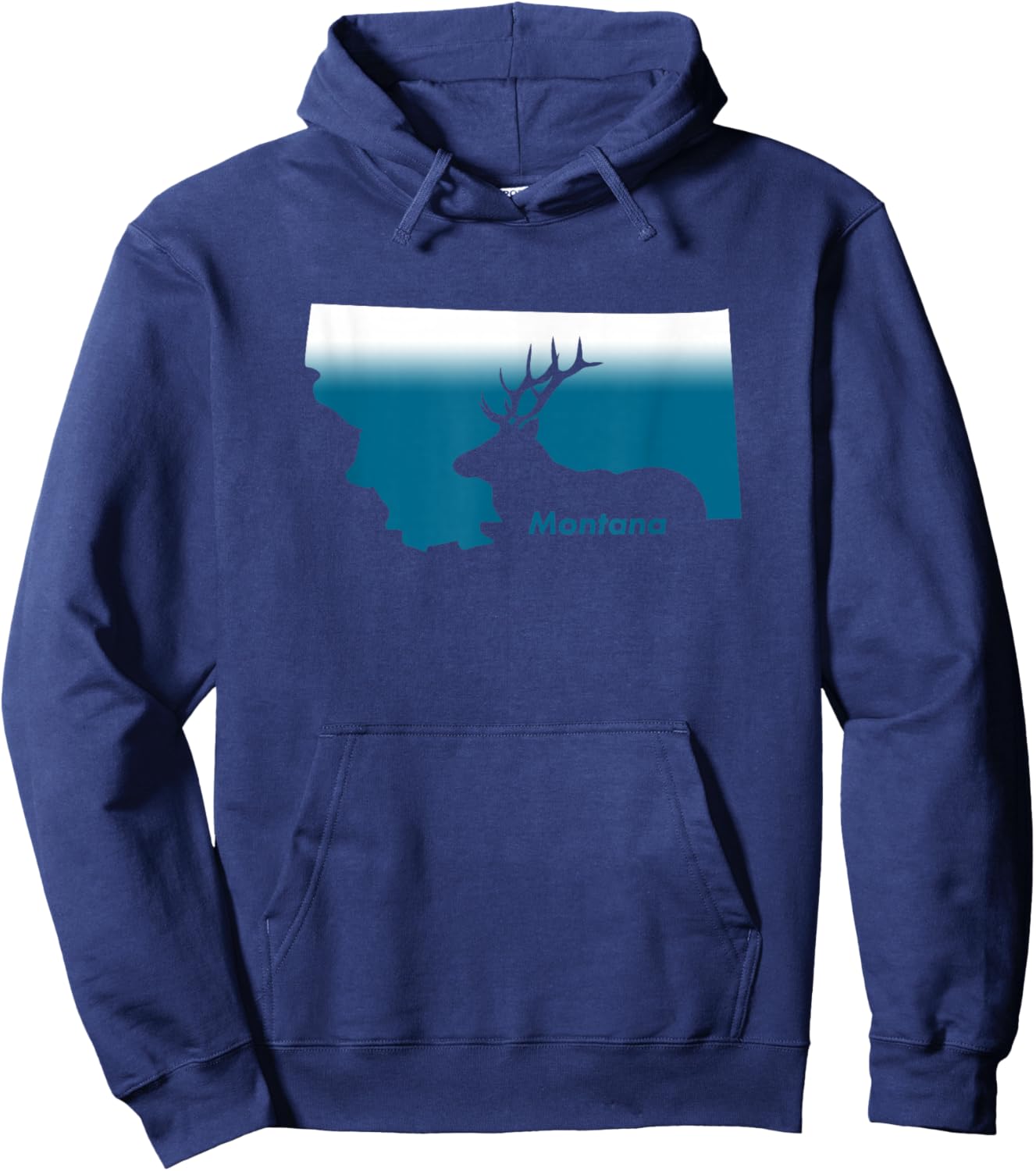 Montana Retro Vintage Outdoors Mountain Graphic Design Hoodie - Hoodie | Navy