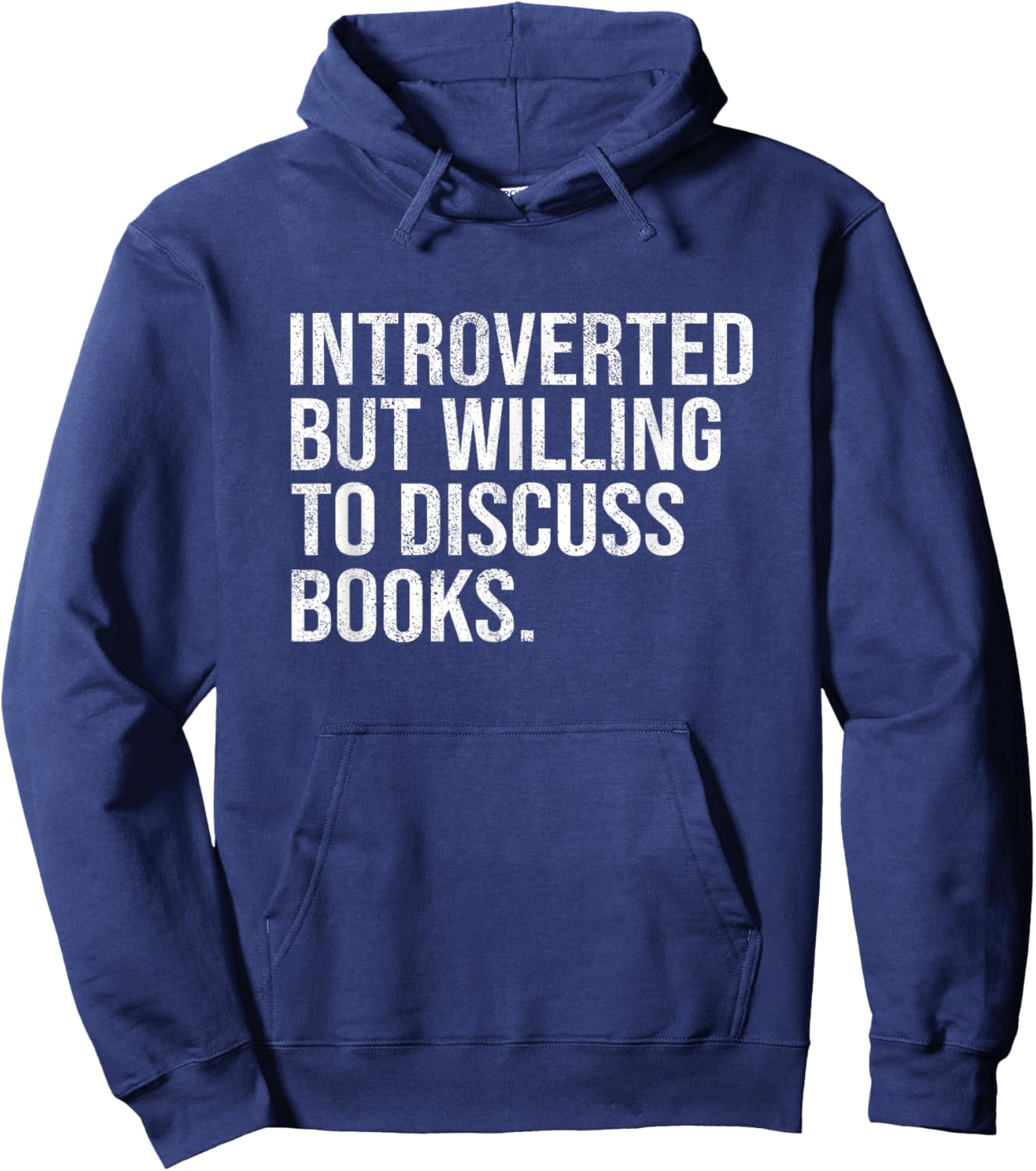 Introverted But Willing To Discuss Books Introverts Hoodie - Hoodie | Navy