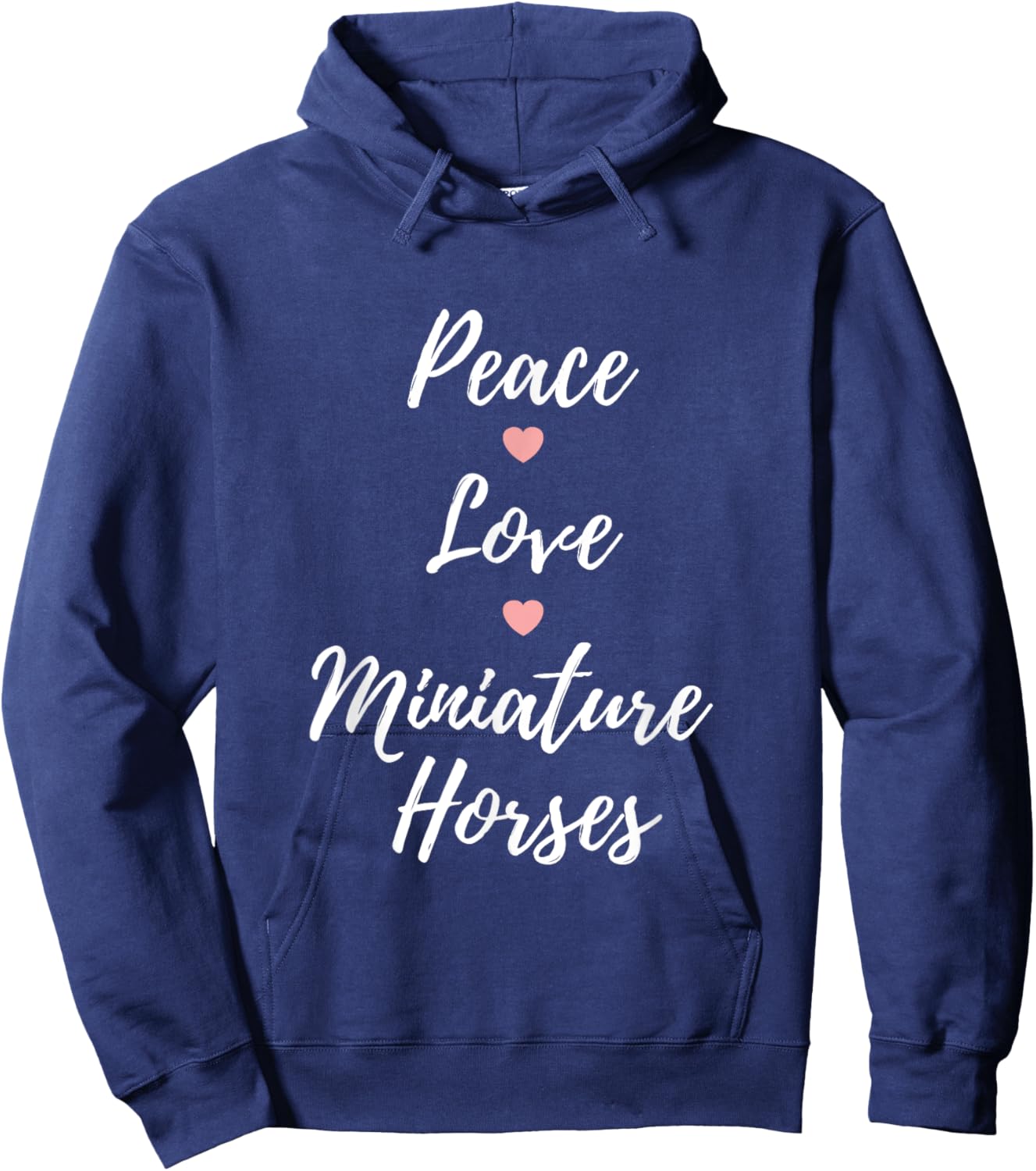 Peace Love Miniature Horses Mini Horse Hoodie - Hoodie | Navy