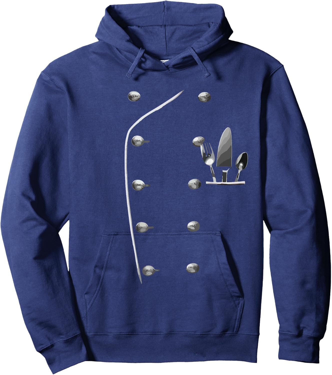 Chef Coat Uniform Cooking Cook Chef Culinary Kitchen Hoodie - Hoodie | Navy