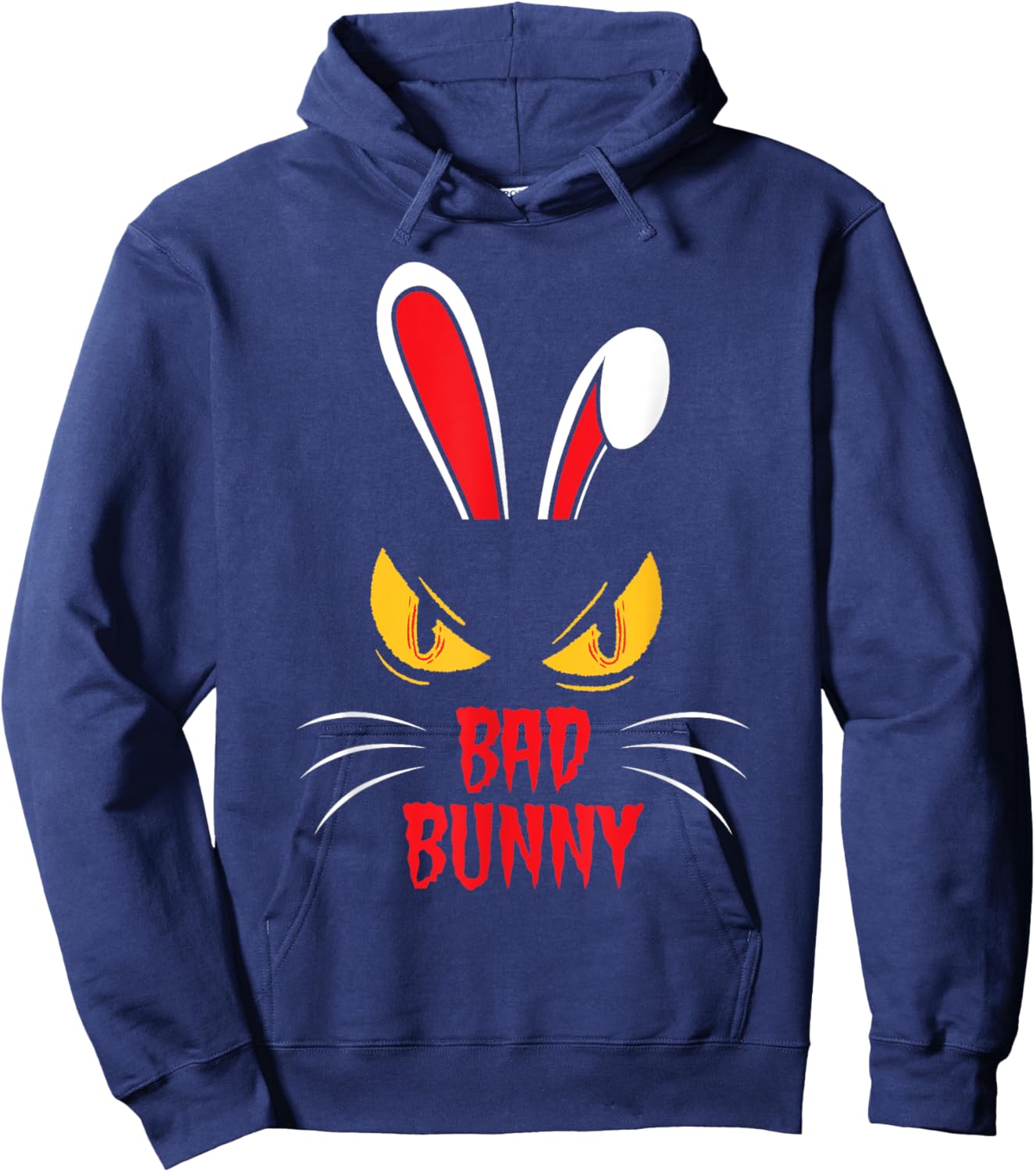 Bad Rabbit Creepy Rabbit Cool Animal Friend Hoodie - Hoodie | Navy