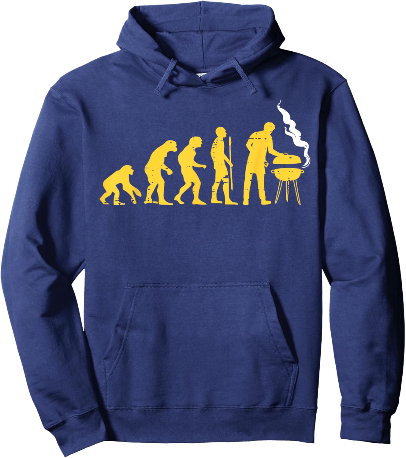 Human Evolution Grilling Funny Bbq Meat Smoking Grill Master Hoodie - Hoodie | Navy
