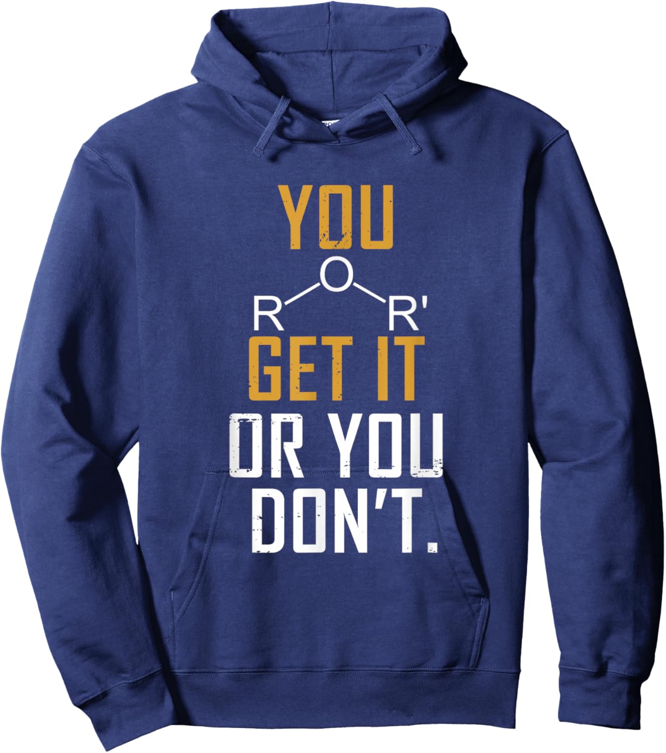 Chemistry Pun - Ether Get It Or You Don't - Funny Science Hoodie - Hoodie | Navy