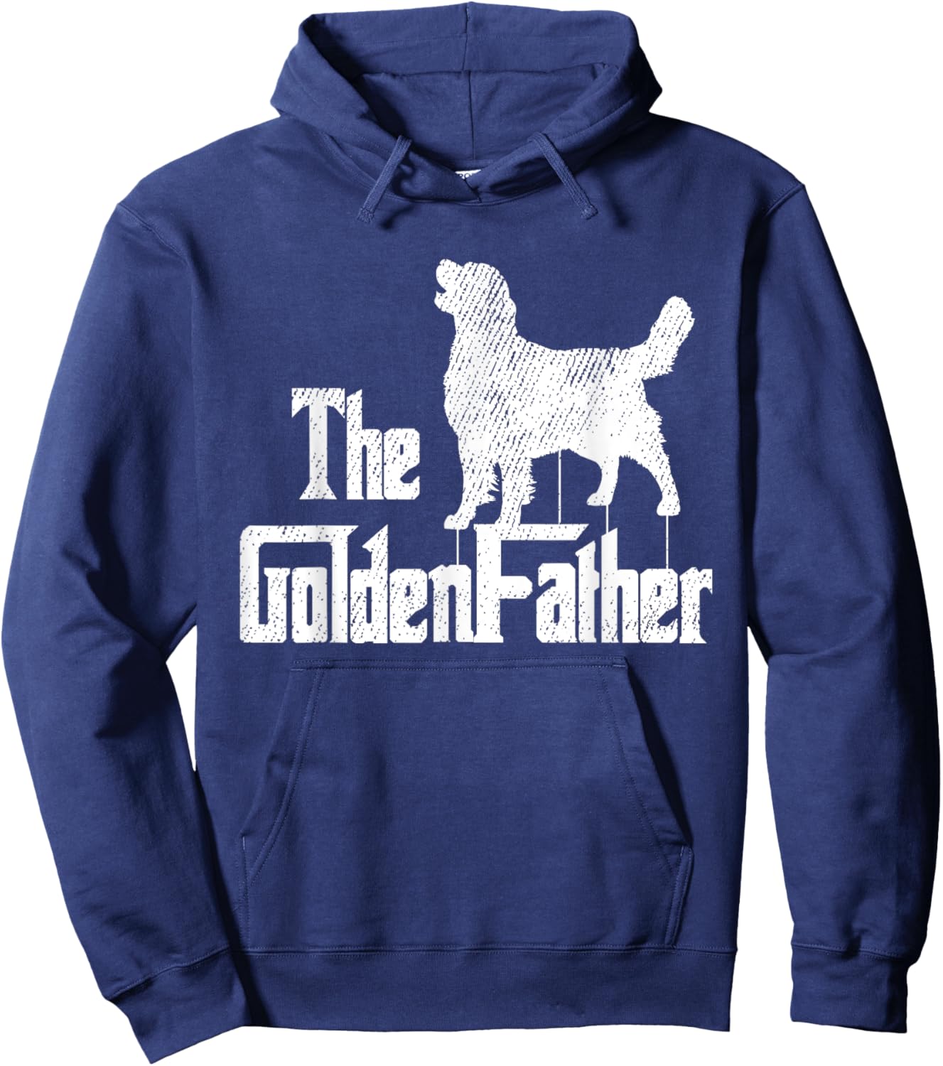 Golden Retriever Dog Fathers Day Funny Doggie Puppy Daddy Hoodie - Hoodie | Navy