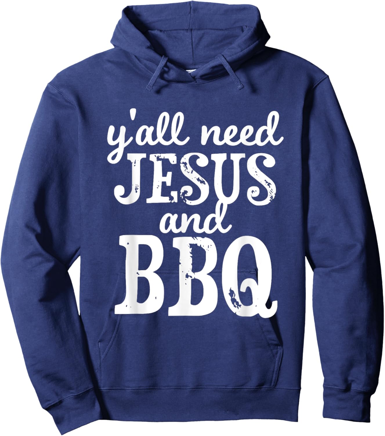 Jesus And BBQ For Religious Barbecue Lovers Hoodie - Hoodie | Navy