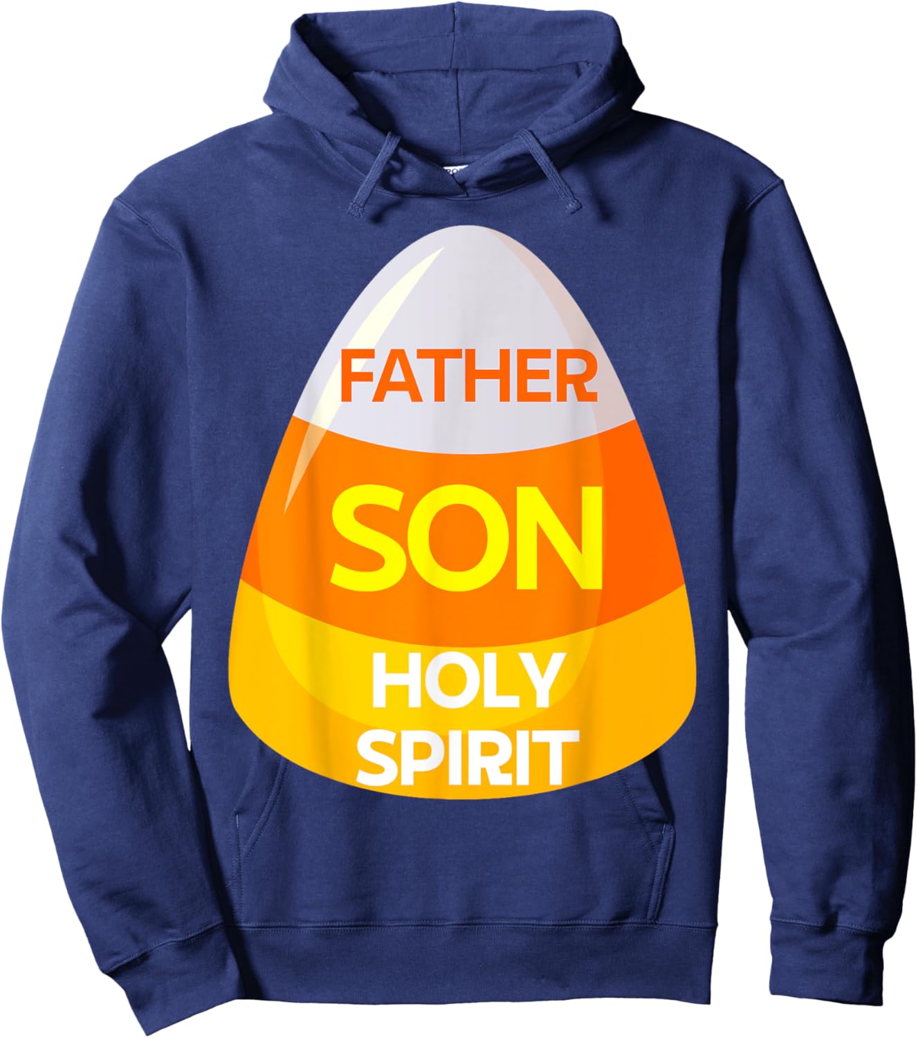 Jesus Christian Trinity Candy Corn Costume Halloween Candy Hoodie - Hoodie | Navy