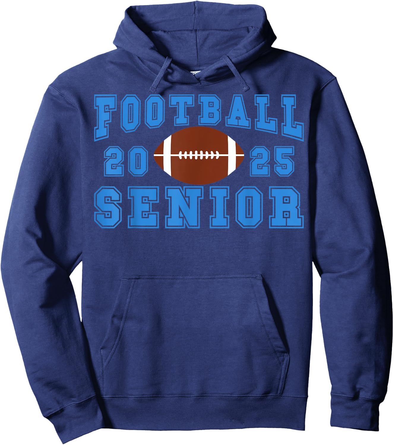 Football Senior Night Football Senior 2025 Graduation 29 Hoodie - Hoodie | Navy