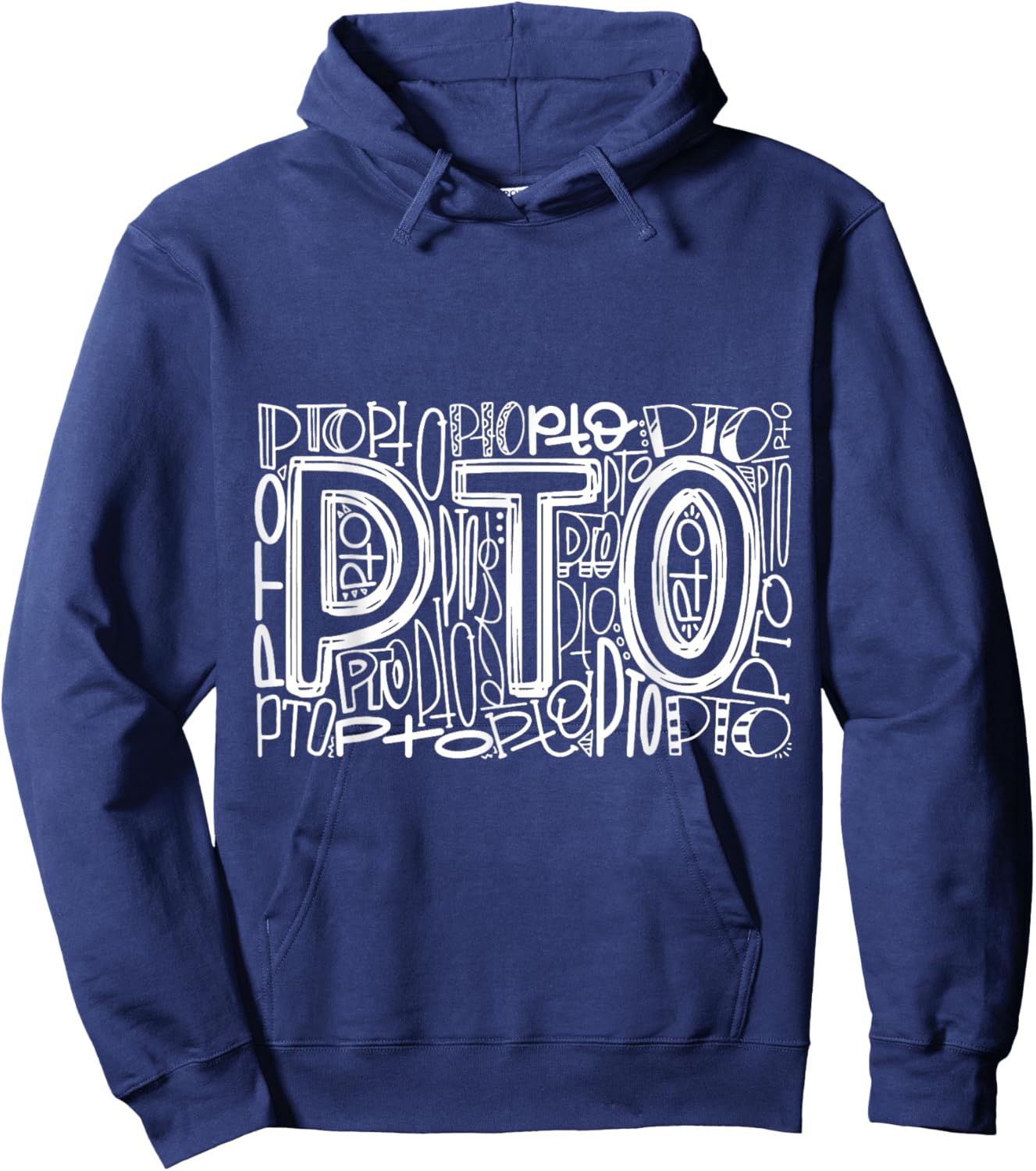 Typography Designs PTO Nurse 2021 Hoodie - Hoodie | Navy