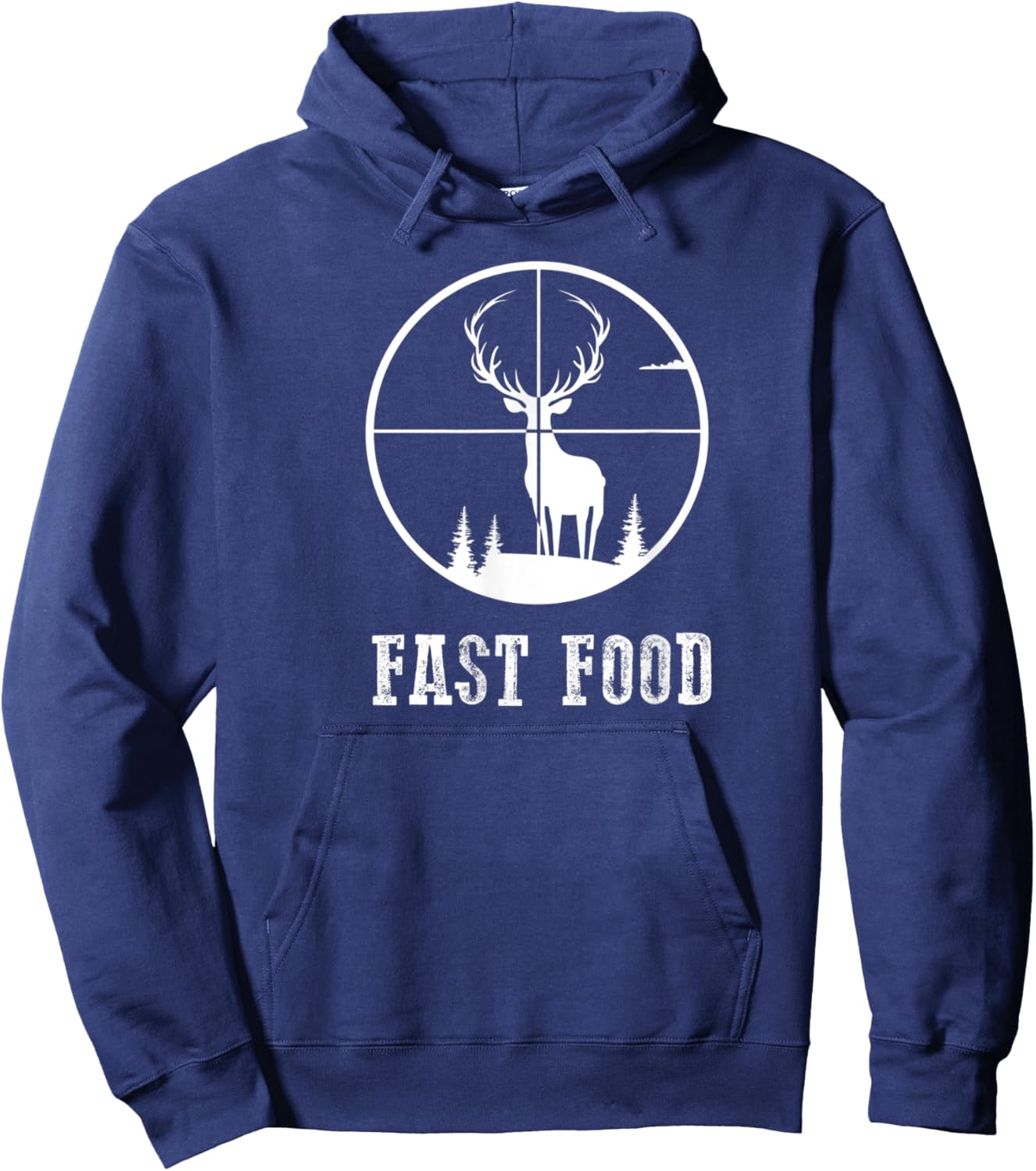 Deer Bow Funny Hunter Fast Food Hunting Gift Hoodie - Hoodie | Navy