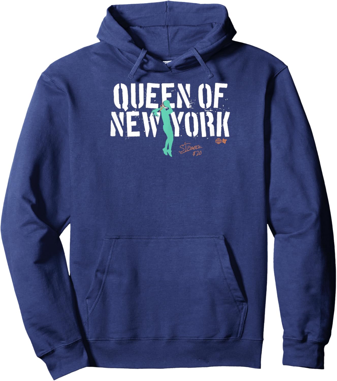 Sabrina Ionescu - Queen of NY Basketball - WNBA Players Assn Hoodie - Hoodie | Navy