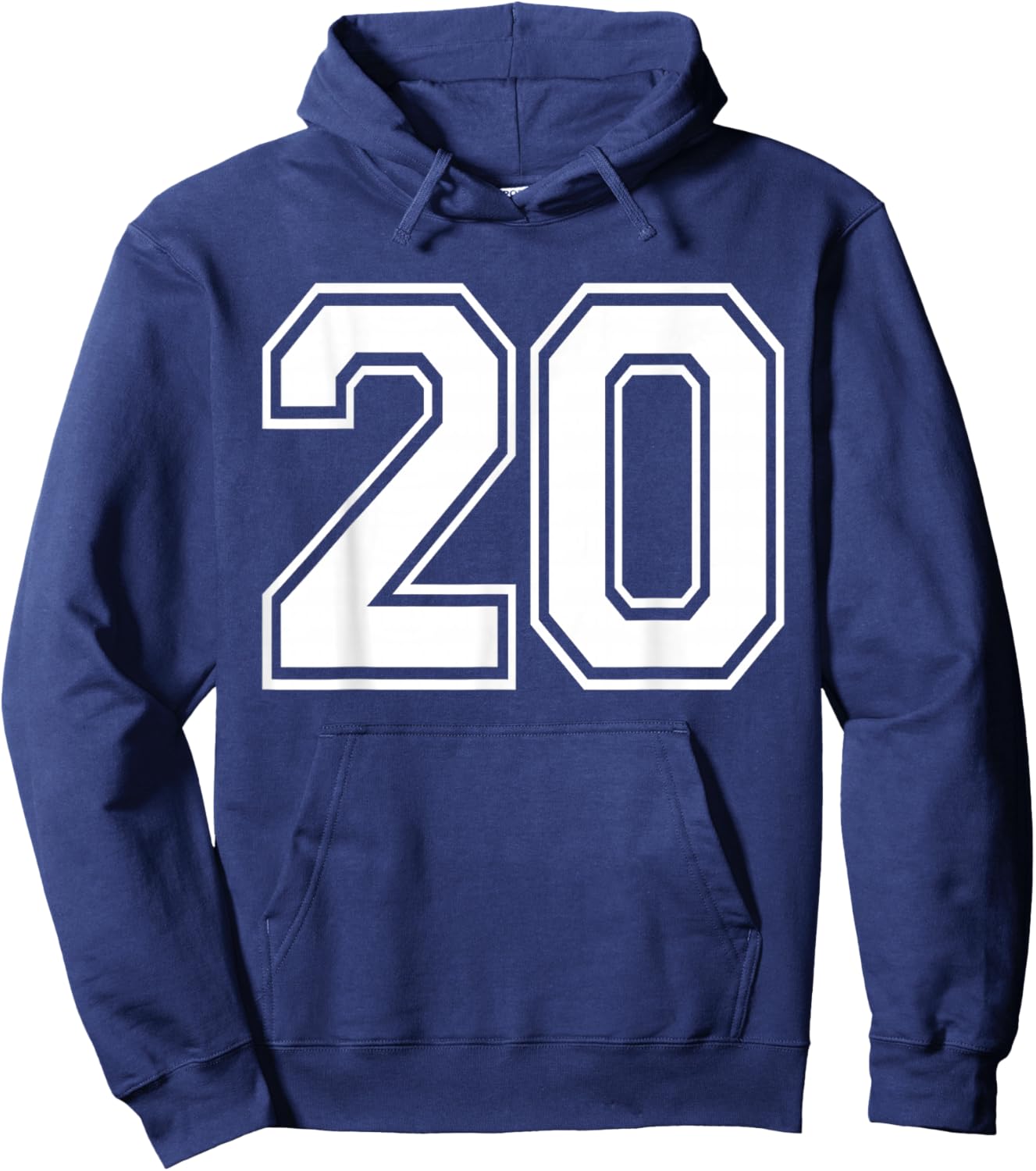 Number Twenty #20 Sports Team Uniform Birthday Anniversary Hoodie - Hoodie | Navy