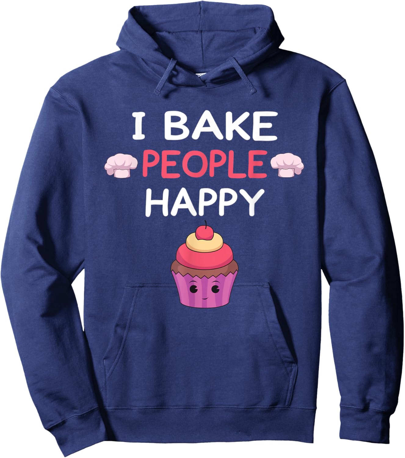 I Bake People Happy Cupcake Hoodie - Hoodie | Navy
