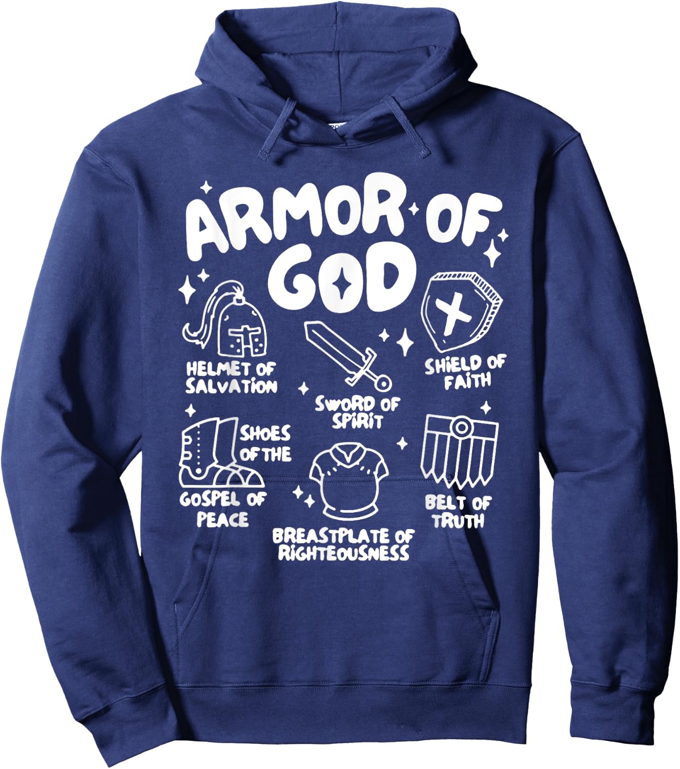 Put On The Full Armor Of God Kid Hoodie - Hoodie | Navy