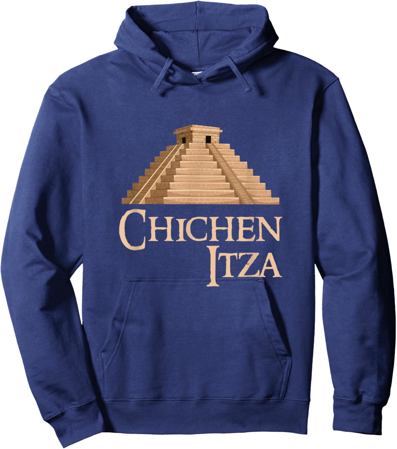 Chichen Itza and Pyramid For Summer Archeological Vacation Women Kids Hoodie - Hoodie | Navy