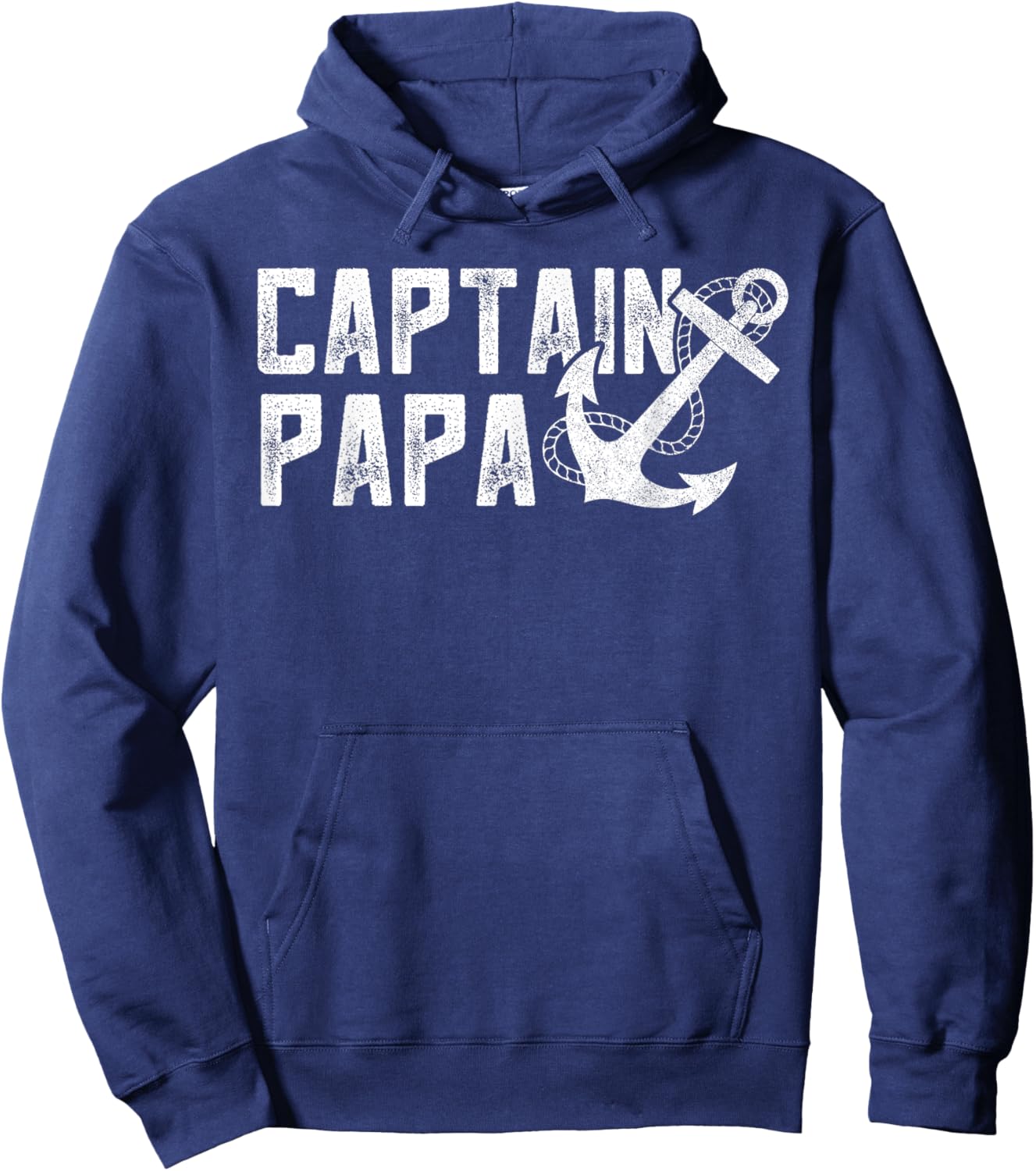 Fathers Day Lake Life Grandpa Apparel, Pontoon Captain Papa Hoodie - Hoodie | Navy