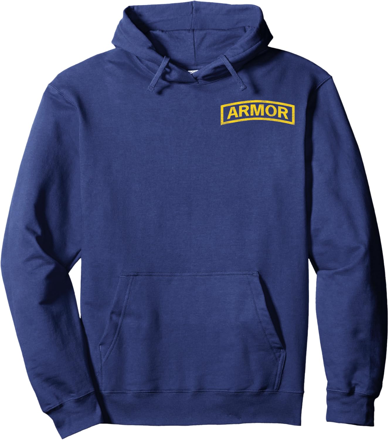 GS Military Designs Army Armor Tab on Front, Branch Insignia on Back Black -Adults Hoodie - Hoodie | Navy