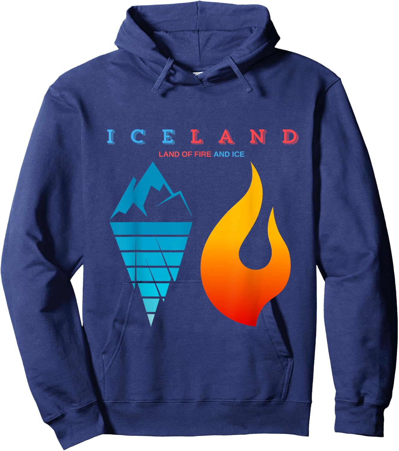 LAND OF FIRE & ICE Iceland Hoodie - Hoodie | Navy
