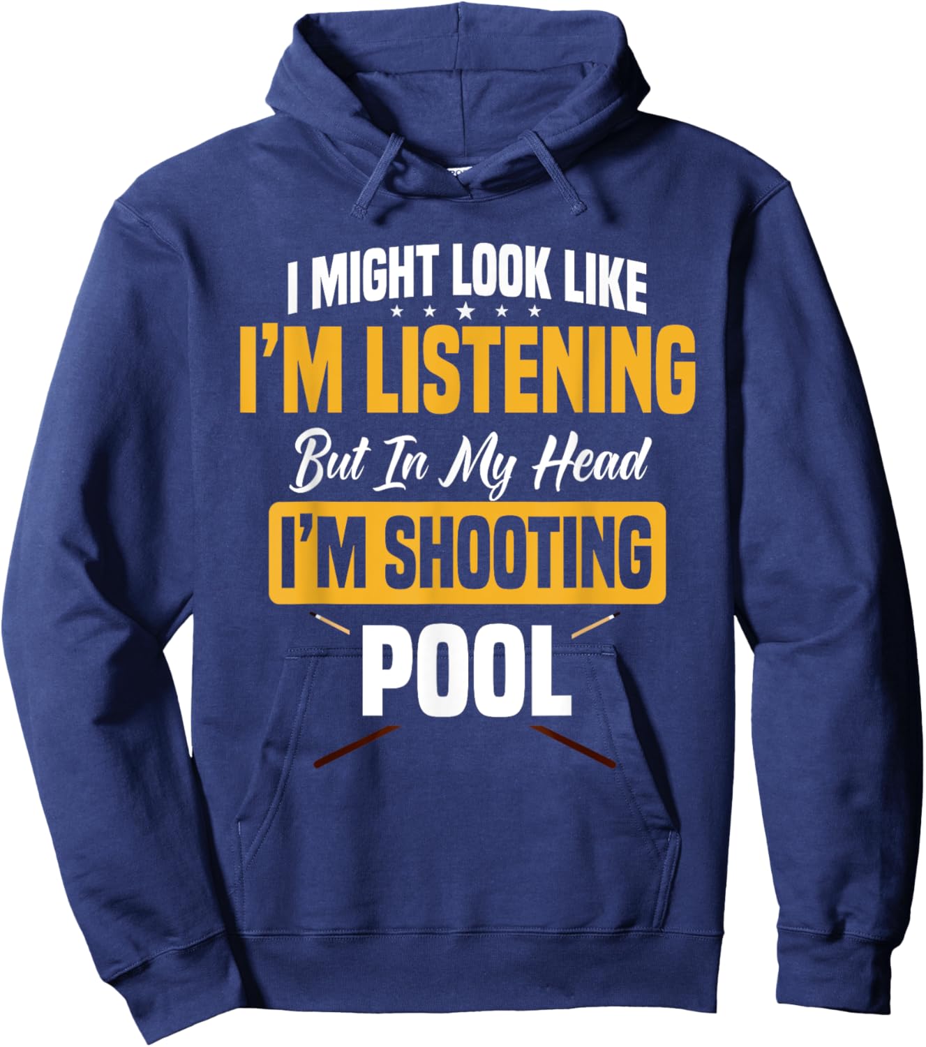 Billiards Player Pool Table Snooker Pyramid Billiard Stick Hoodie - Hoodie | Navy