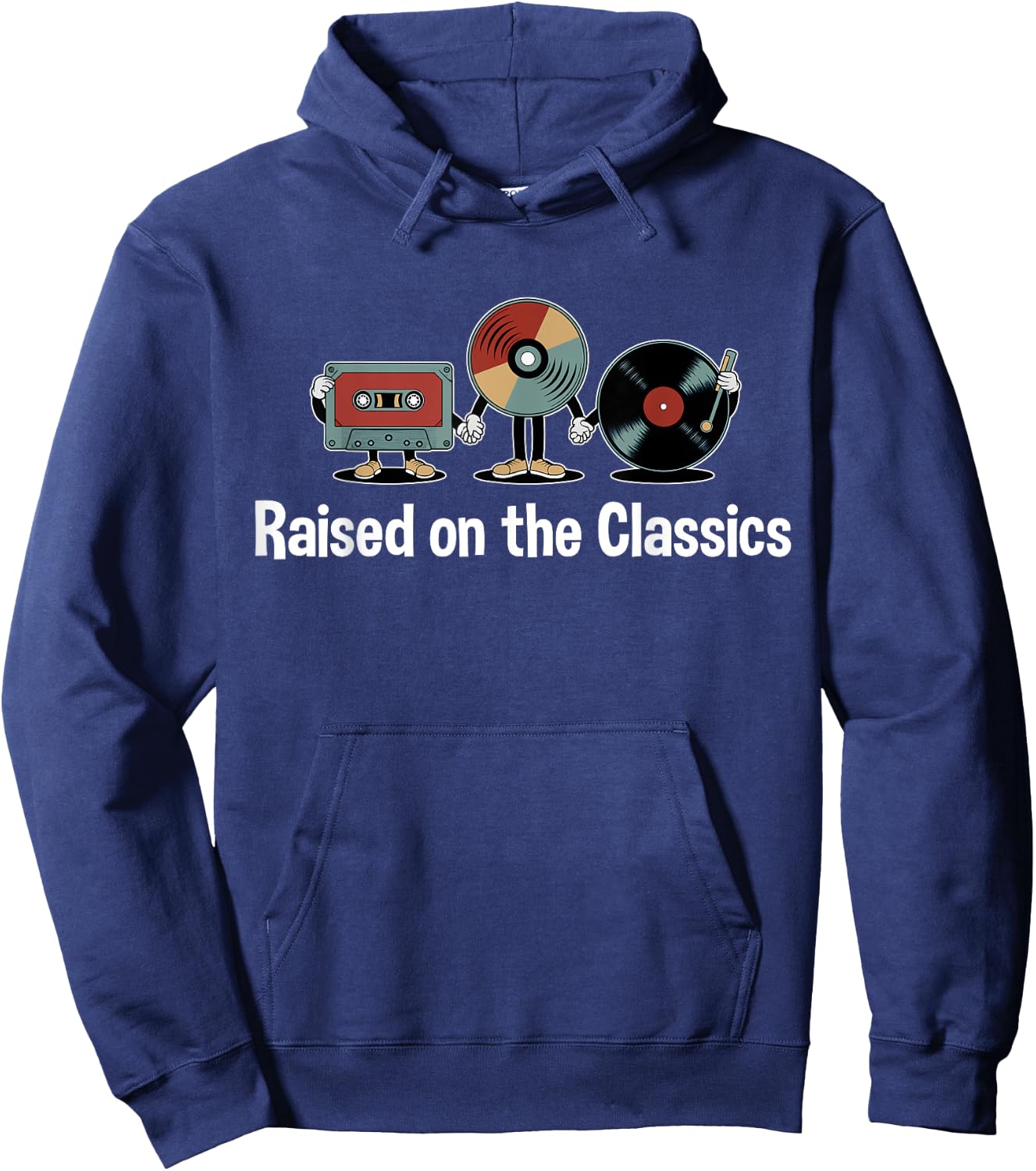Raised on the Classics – Nostalgic VHS, DVD, 4k Bluray Disc Hoodie - Hoodie | Navy