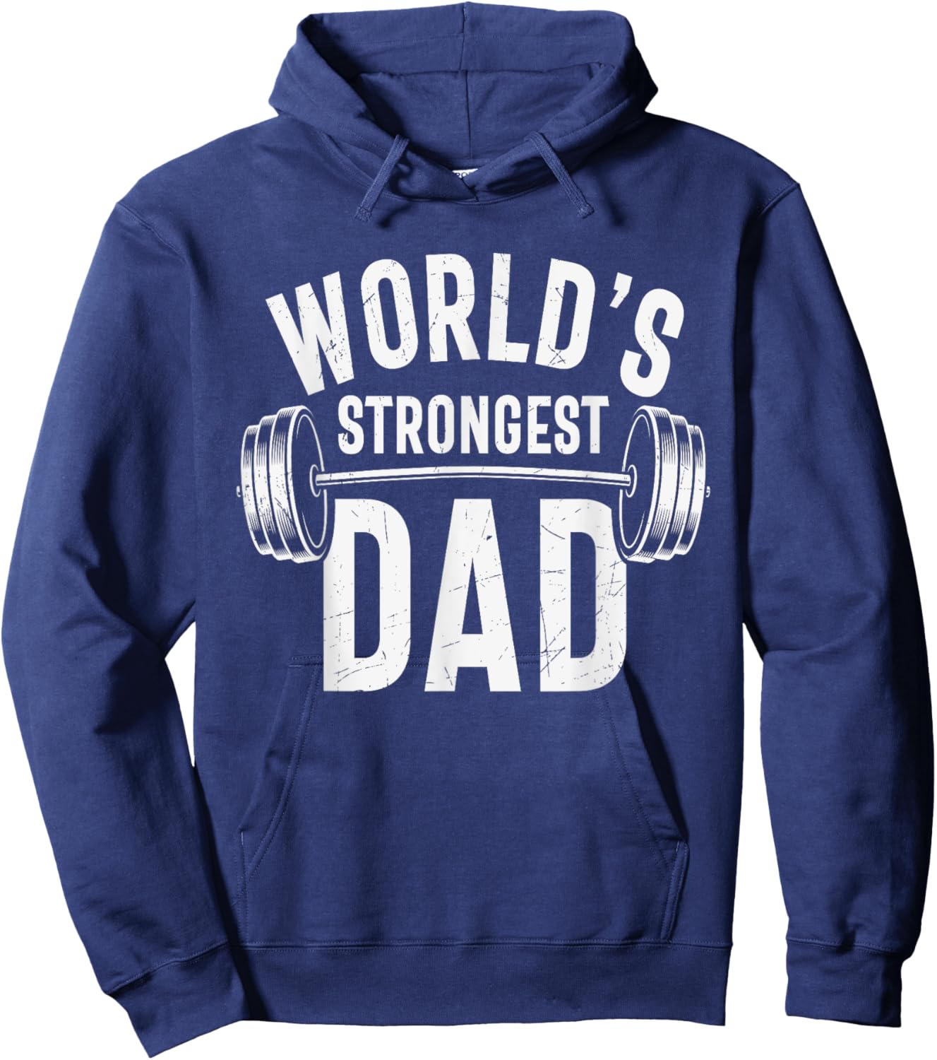 World's Strongest Dad Workout Training Gym Dad Father's Day Hoodie - Hoodie | Navy