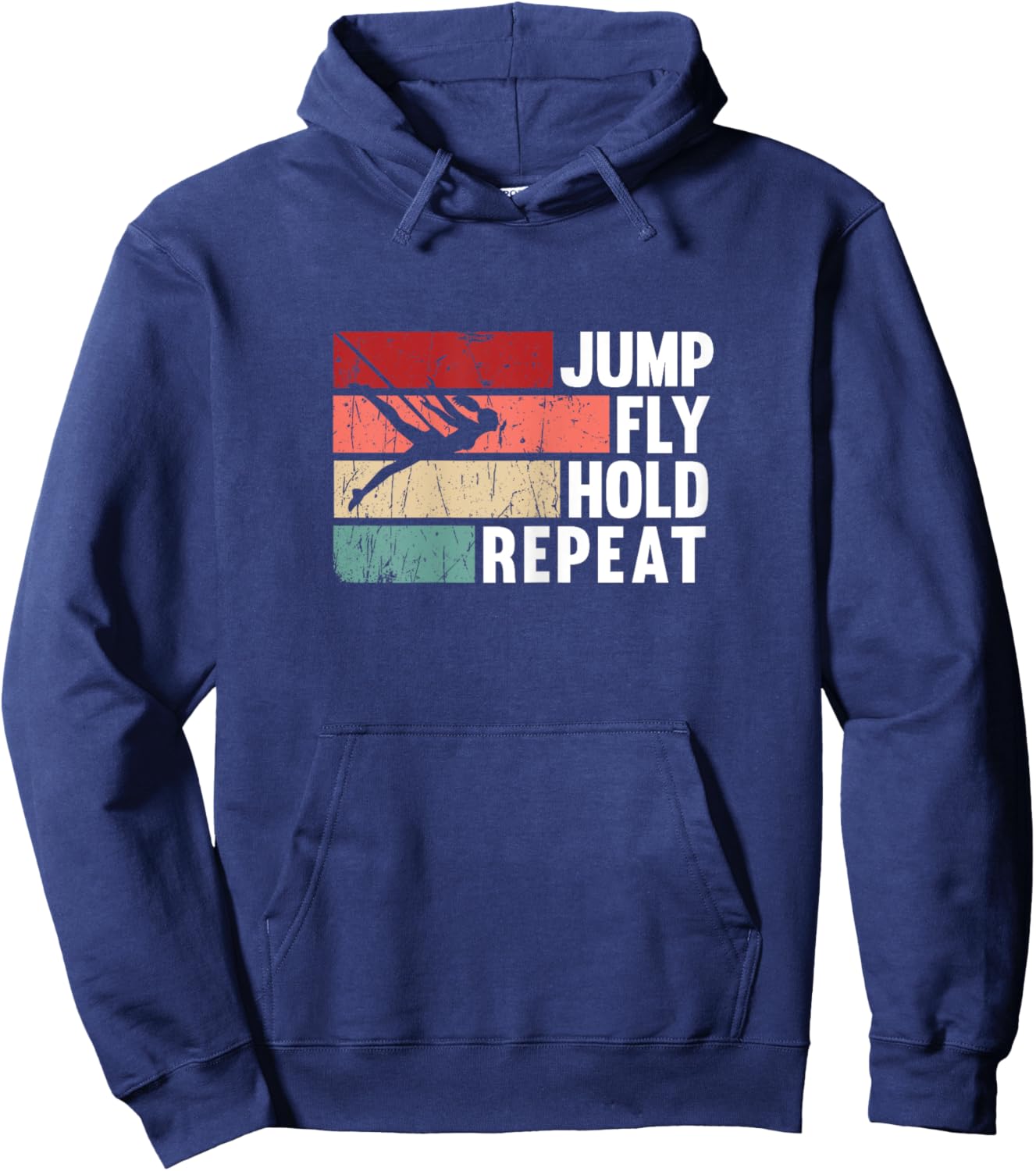 Bungee Fitness Equipment Jump Fly Sling Workout Hoodie - Hoodie | Navy