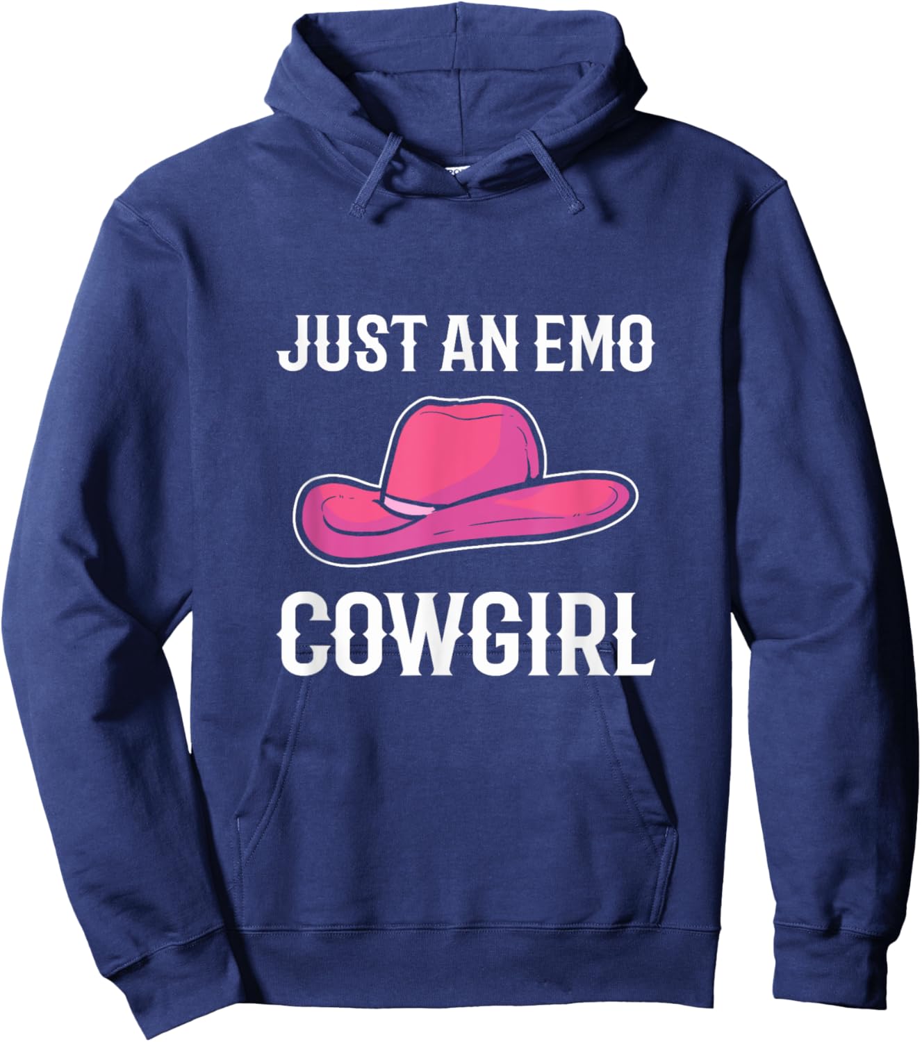 Emo Cowgirl. Emotional Lady Hoodie - Hoodie | Navy