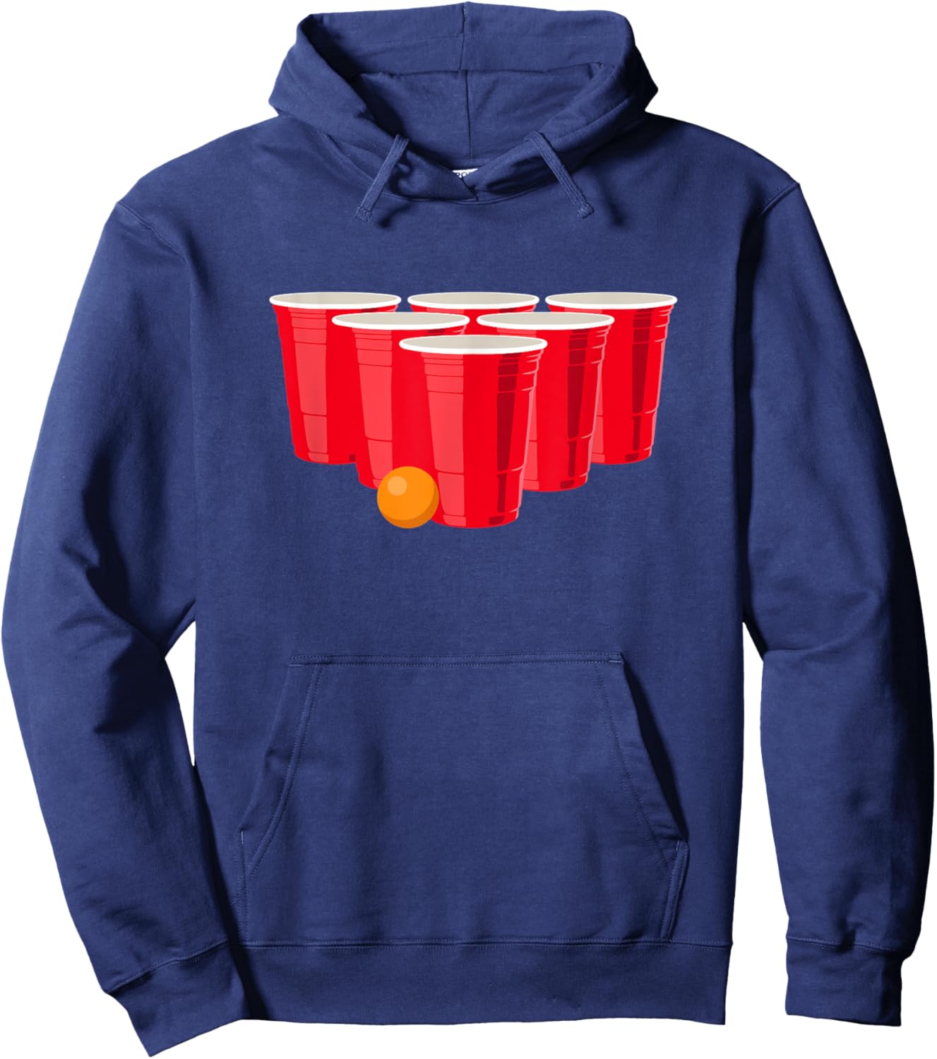 Beer Pong Cups Illustration - Funny Drinking Hoodie - Hoodie | Navy