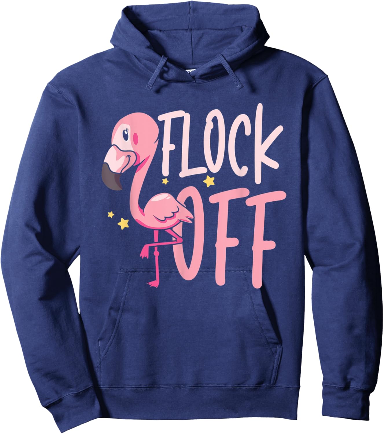 Flock Off for a Ornithologist Bird Owner Flamingo Fan Zoo Hoodie - Hoodie | Navy