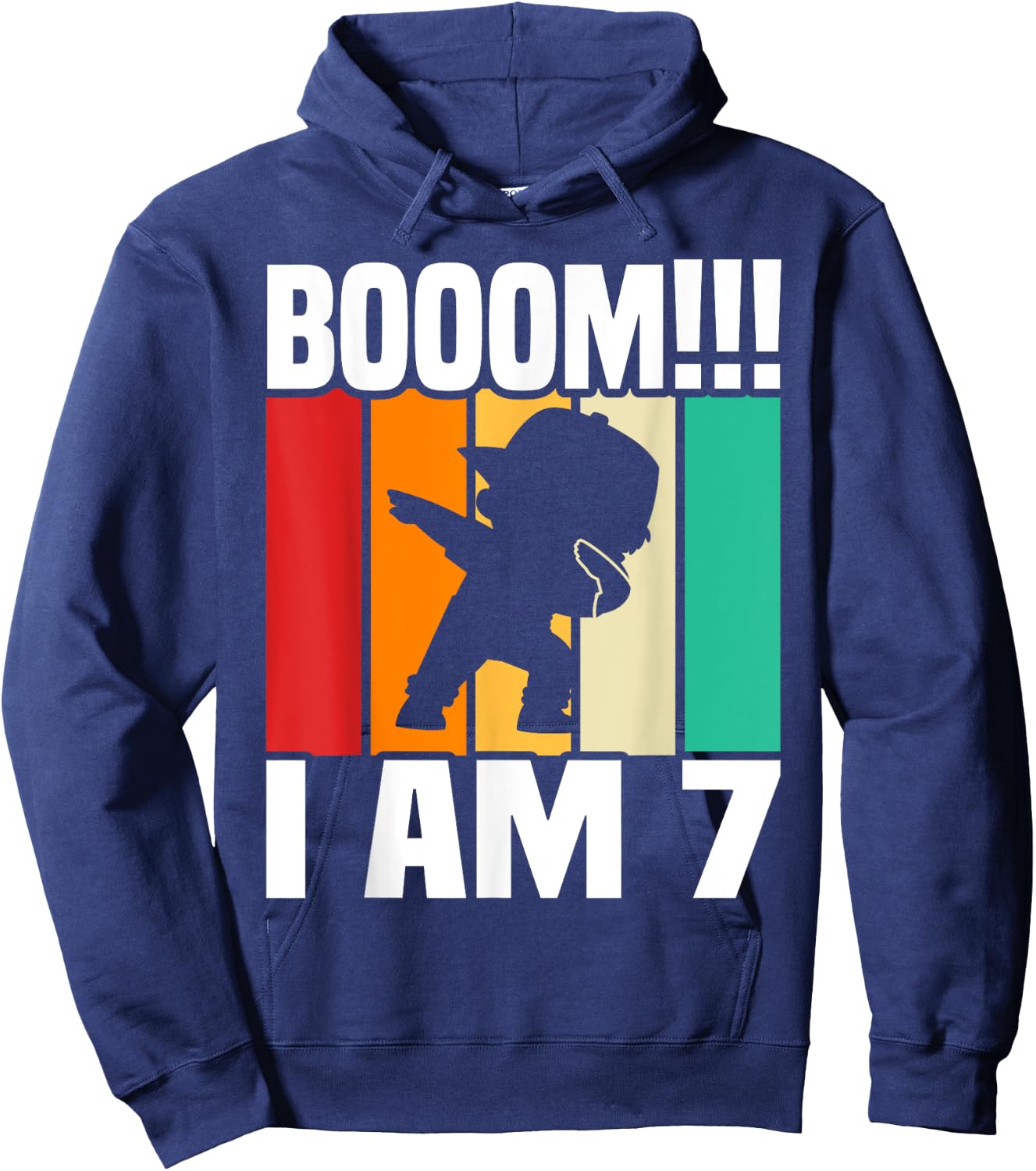 Dabbing Birthday 7 Years Old Birthday Outfit Boys Hoodie - Hoodie | Navy