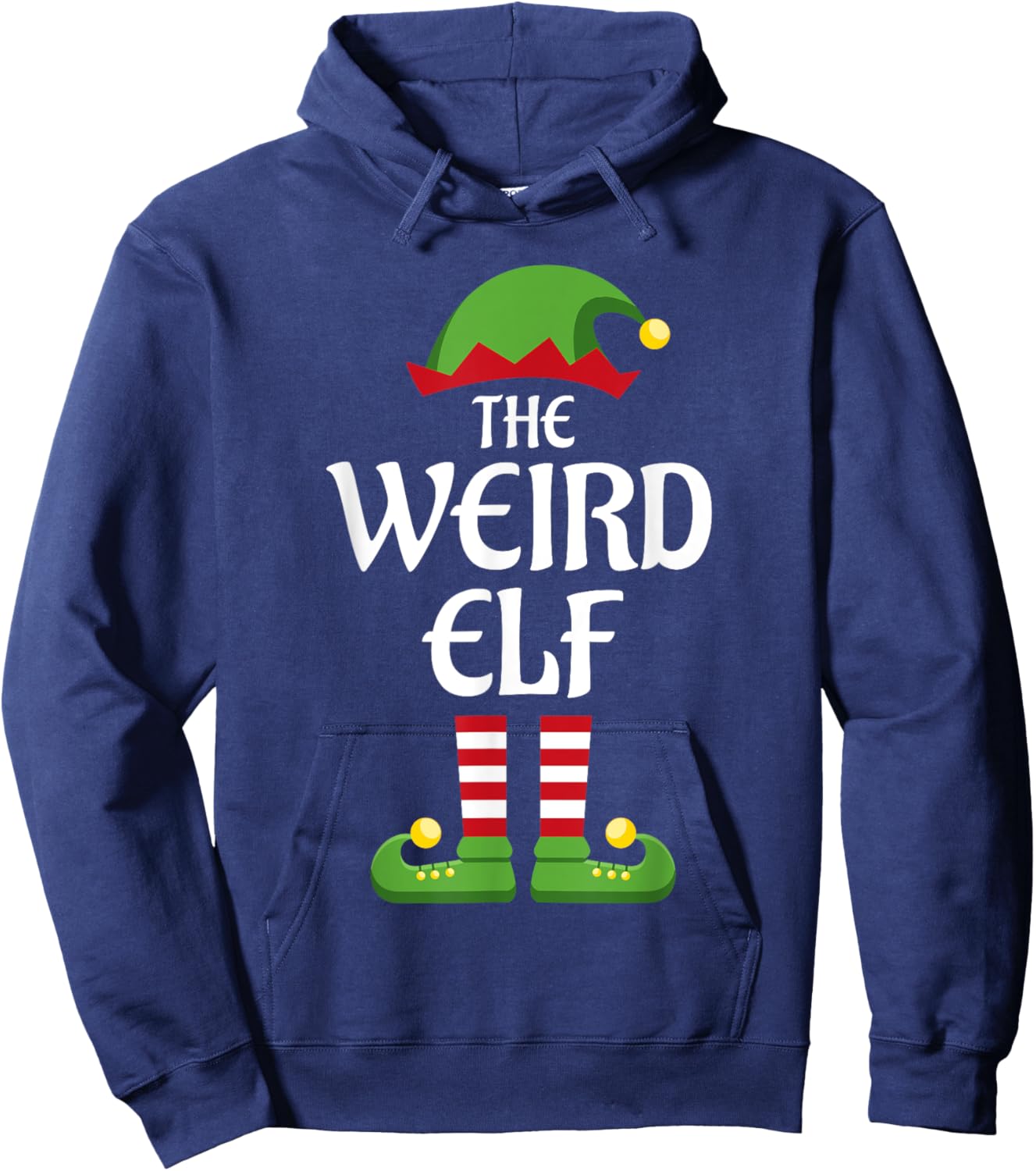 Weird Elf Family Matching Group Christmas Hoodie - Hoodie | Navy