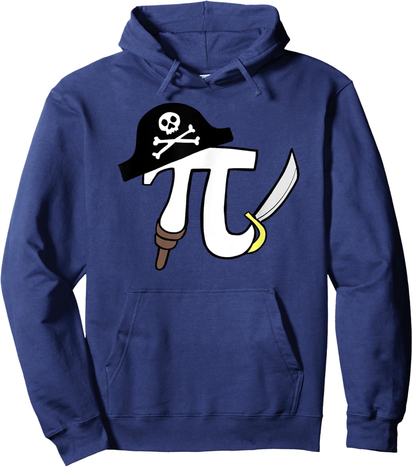 PIrate Pi funny Pirate Pi Math Pi Pun Hoodie - Hoodie | Navy