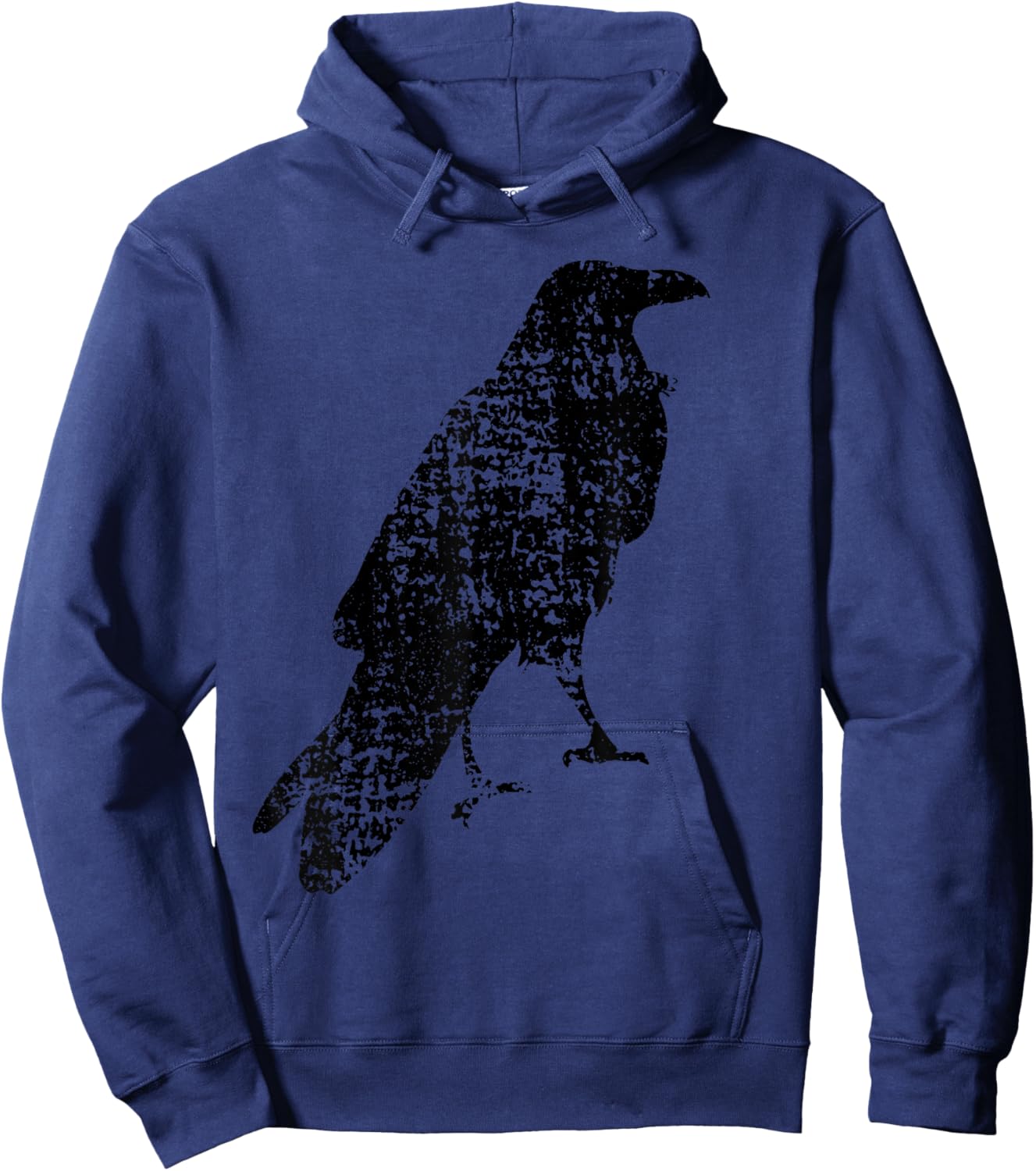 STANDING RAVEN–Cool Bird Graphic Hoodie - Hoodie | Navy