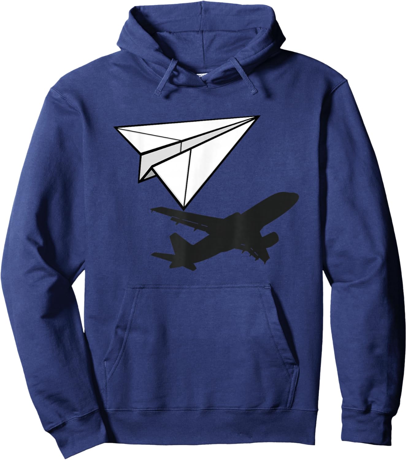 Paper Airplane Novelty Paper Airplane Hoodie - Hoodie | Navy