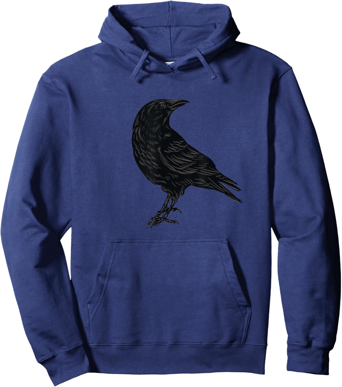 Crow Blackbird Raven Silhouette Bird Hoodie - Hoodie | Navy