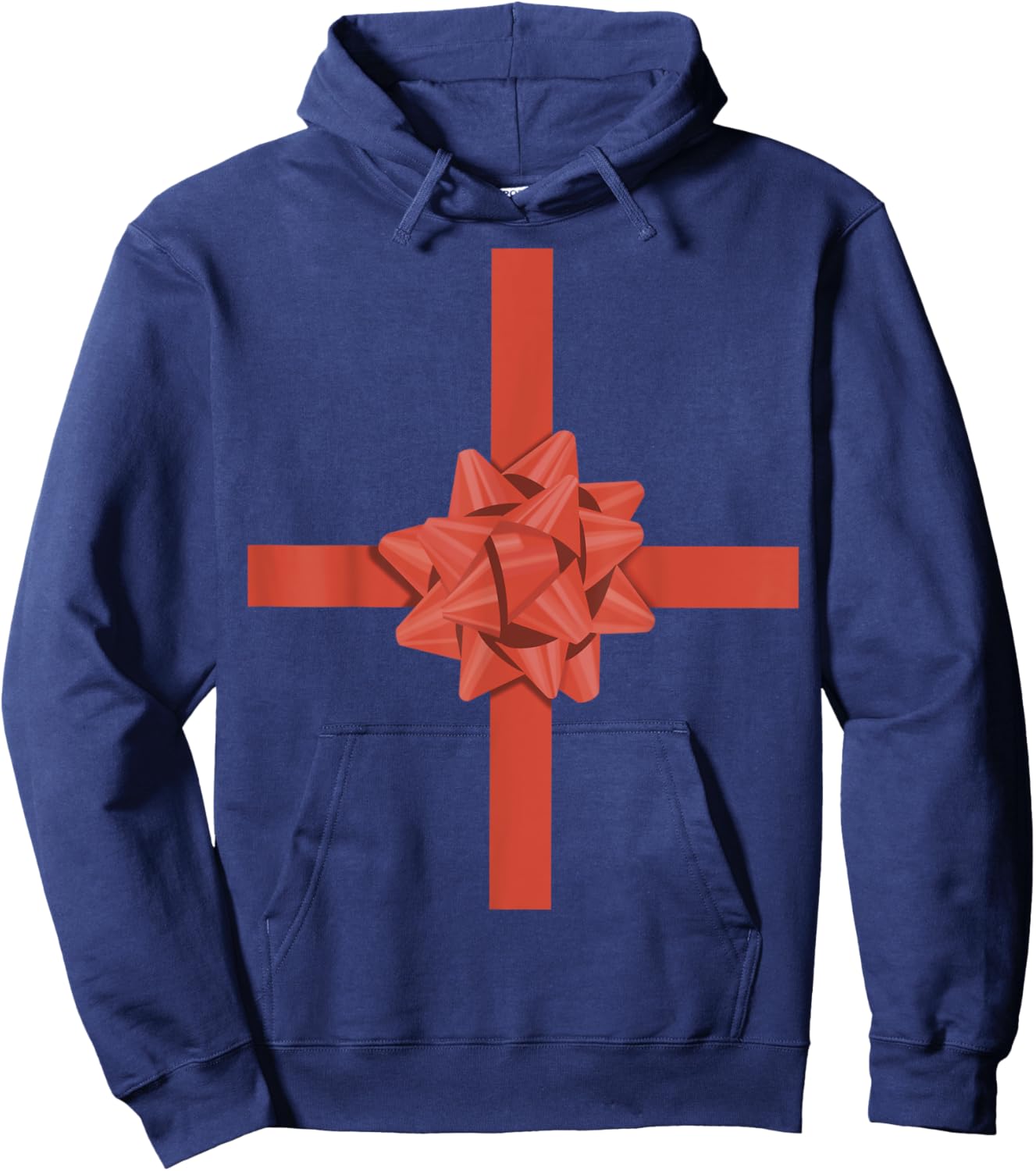 Wrapping Paper With Bow Costume Hoodie - Hoodie | Navy