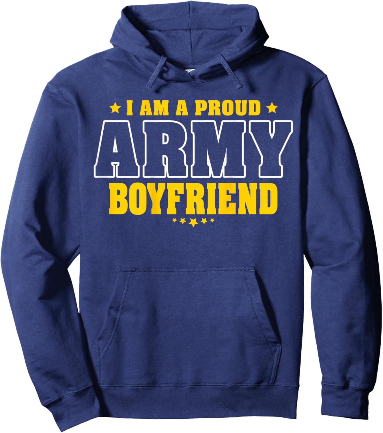 I Am A Proud Army Boyfriend Patriotic Pride Military Couple Hoodie - Hoodie | Navy