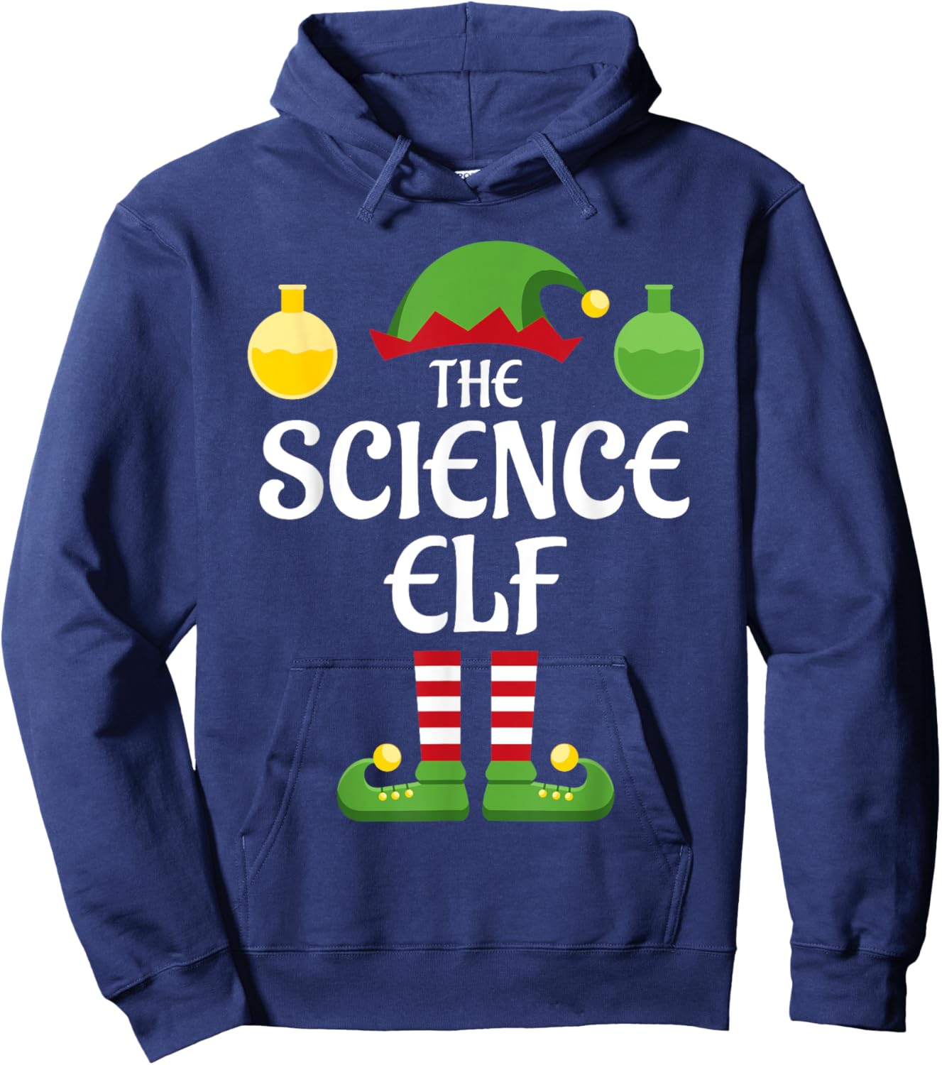 Science Elf Family Matching Group Christmas Hoodie - Hoodie | Navy