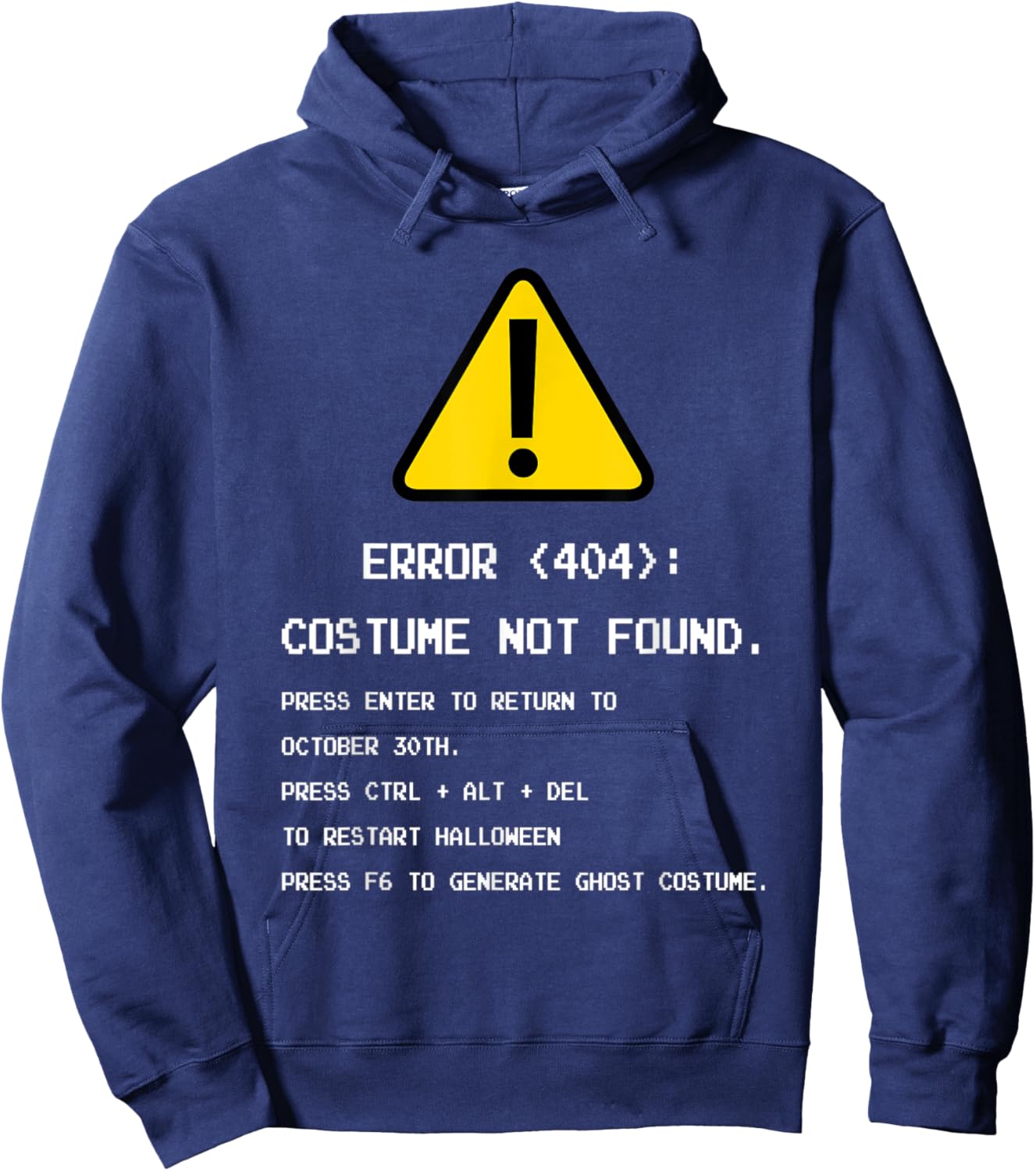 Halloween Error 404 Costume Not Found Coding Programmer Geek Hoodie - Hoodie | Navy