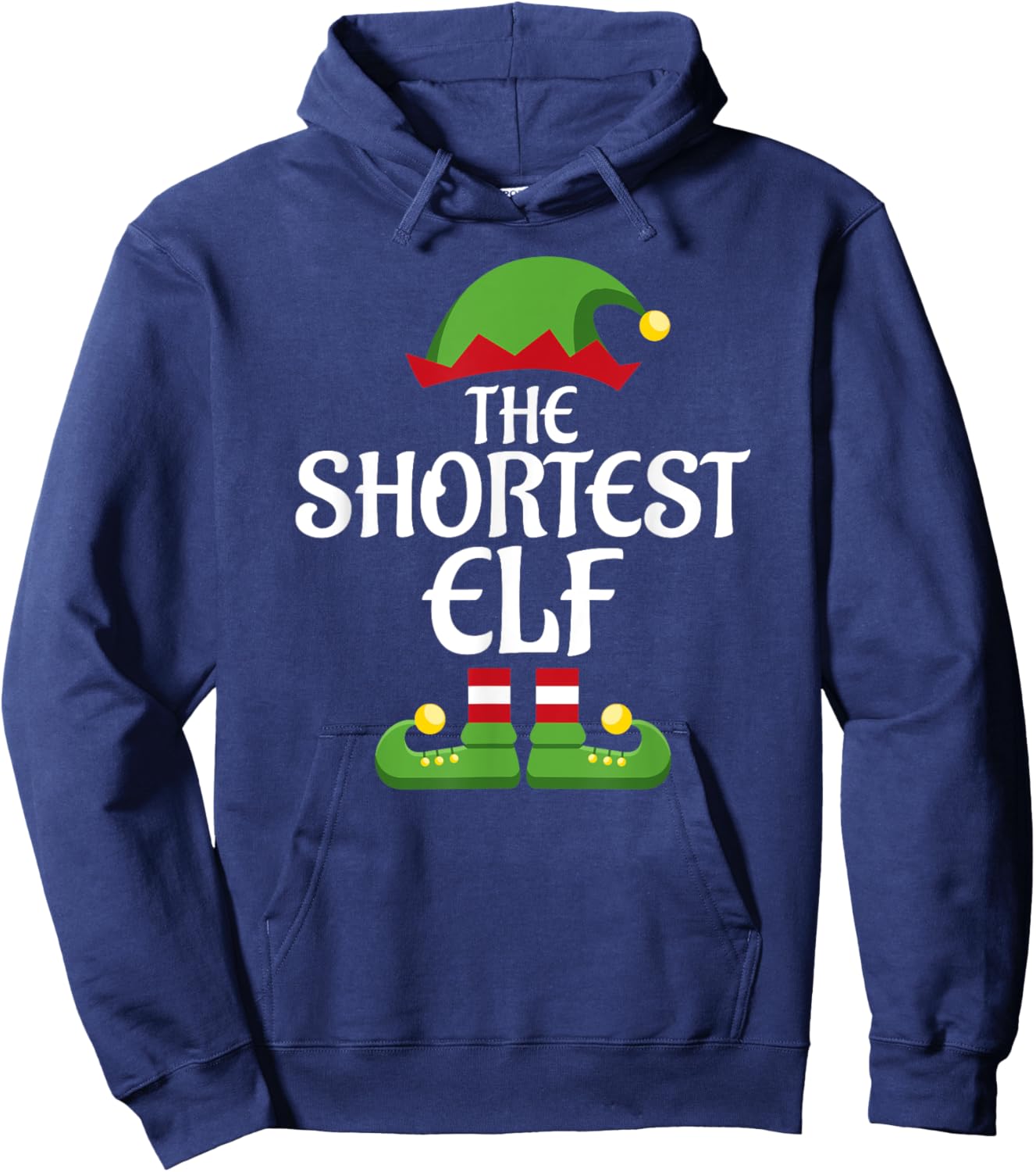Shortest Elf Family Matching Group Christmas Hoodie - Hoodie | Navy
