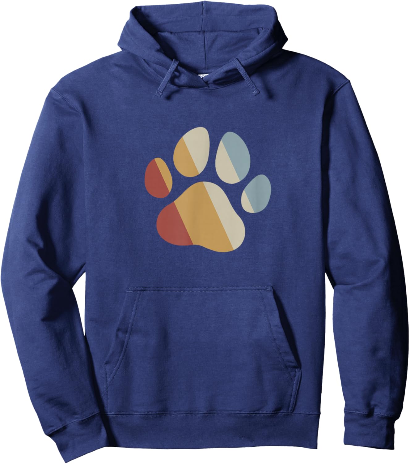 Dog Paw Retro Style Vintage Hoodie - Hoodie | Navy