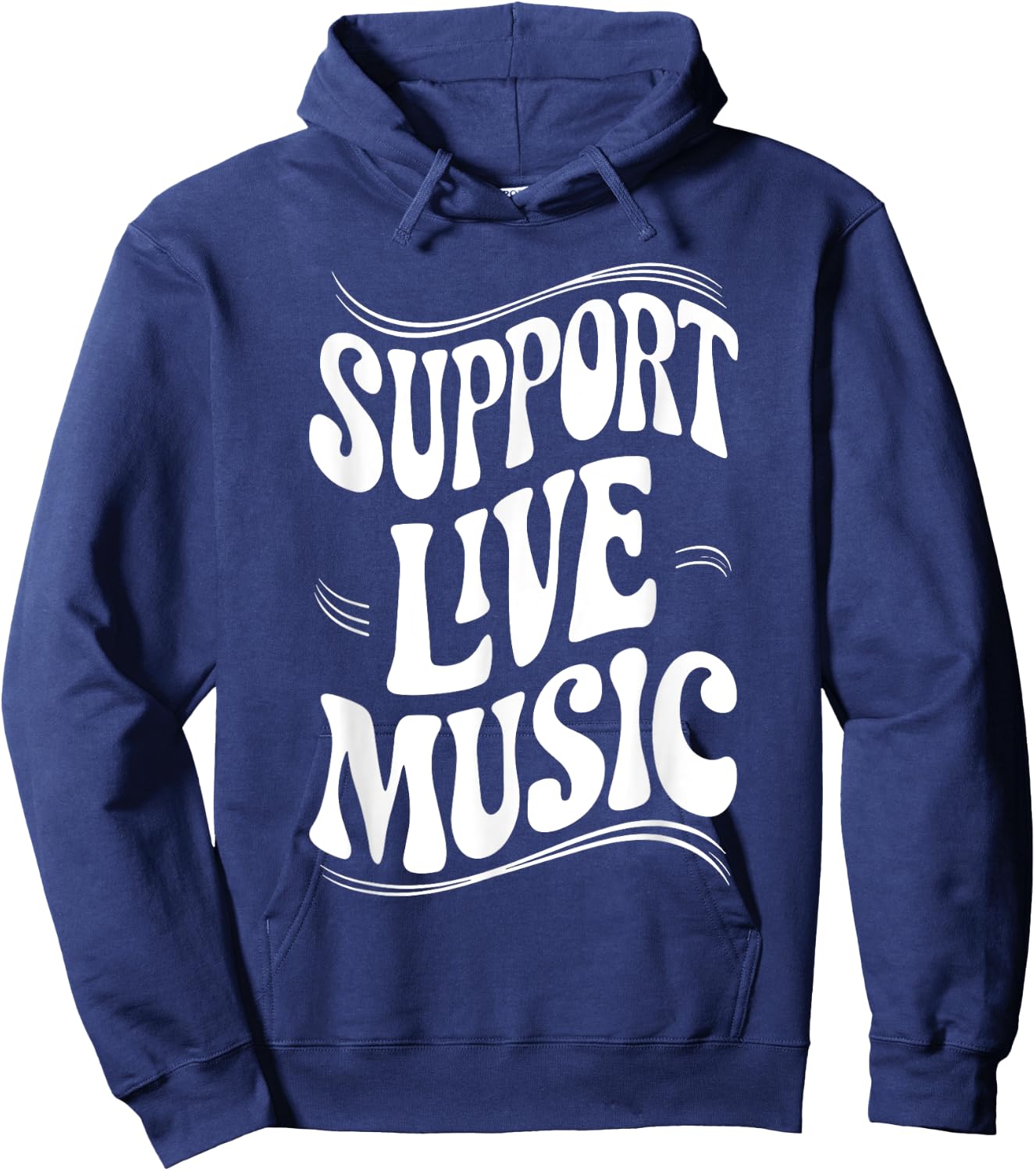 Support Live Music Lovers Music Concert Festival Groovy Band Hoodie - Hoodie | Navy