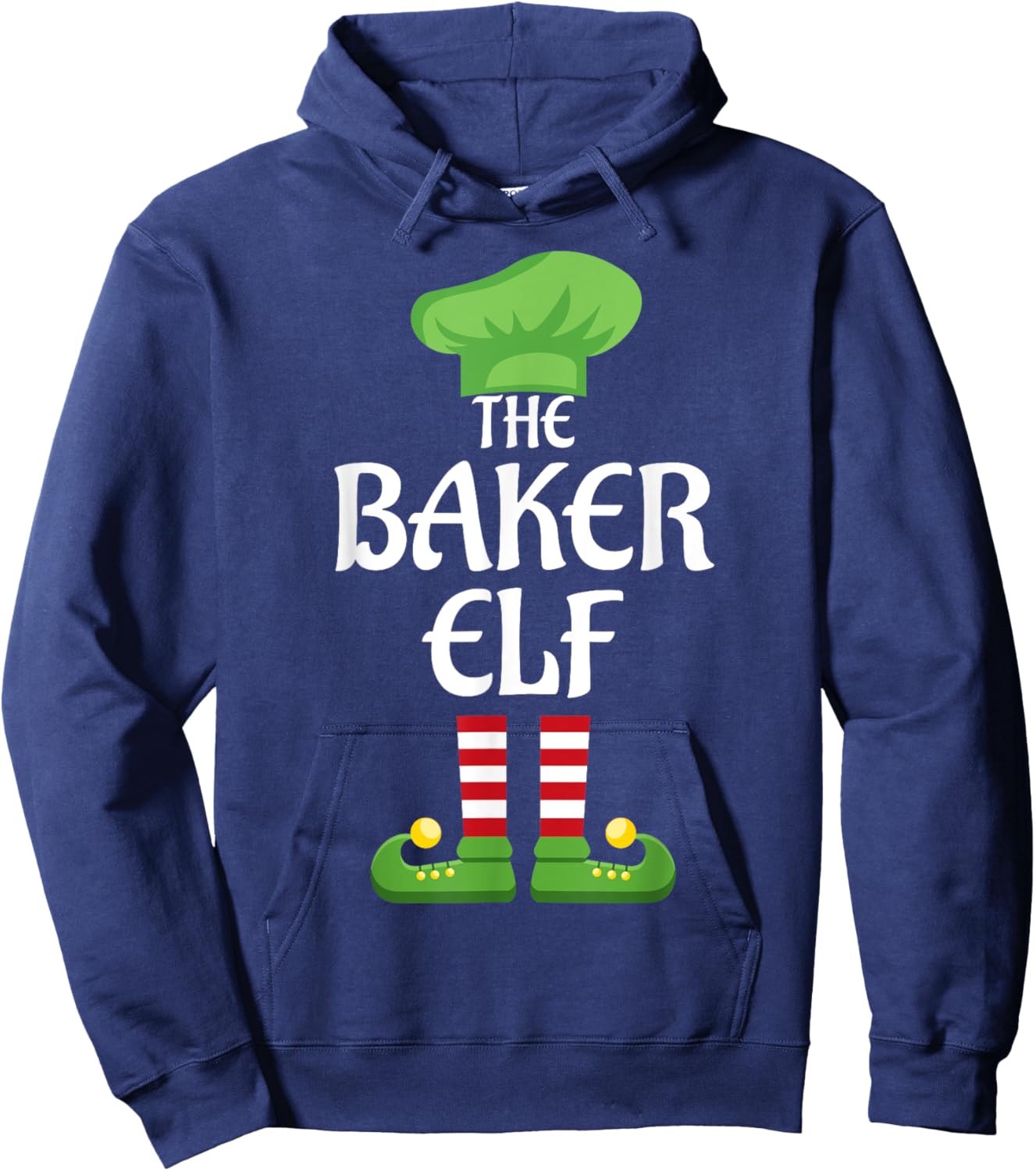 Baker Elf Family Matching Group Christmas Hoodie - Hoodie | Navy