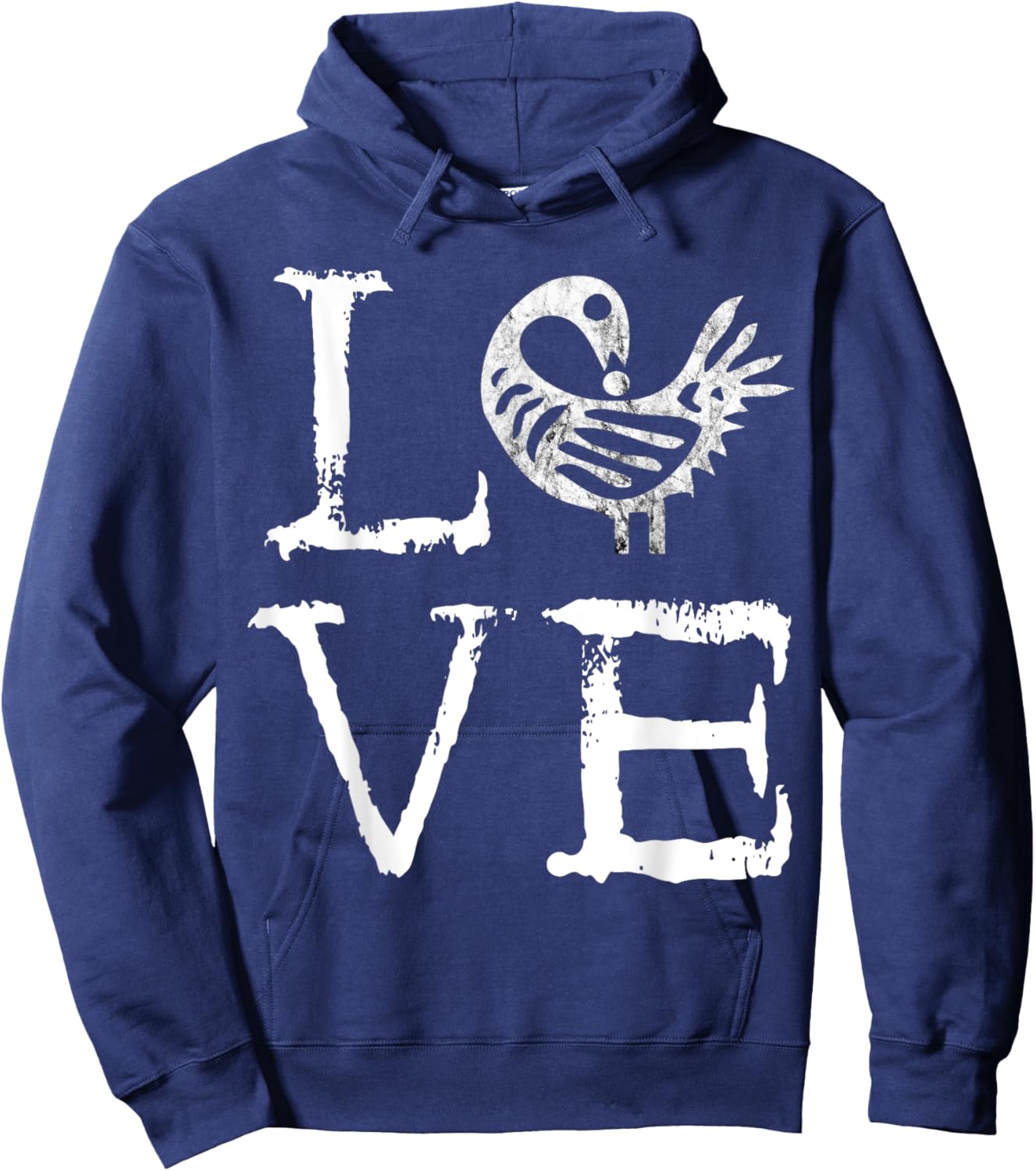 Sankofa African Bird Afrocentric Adinkra Symbol Love Hoodie - Hoodie | Navy