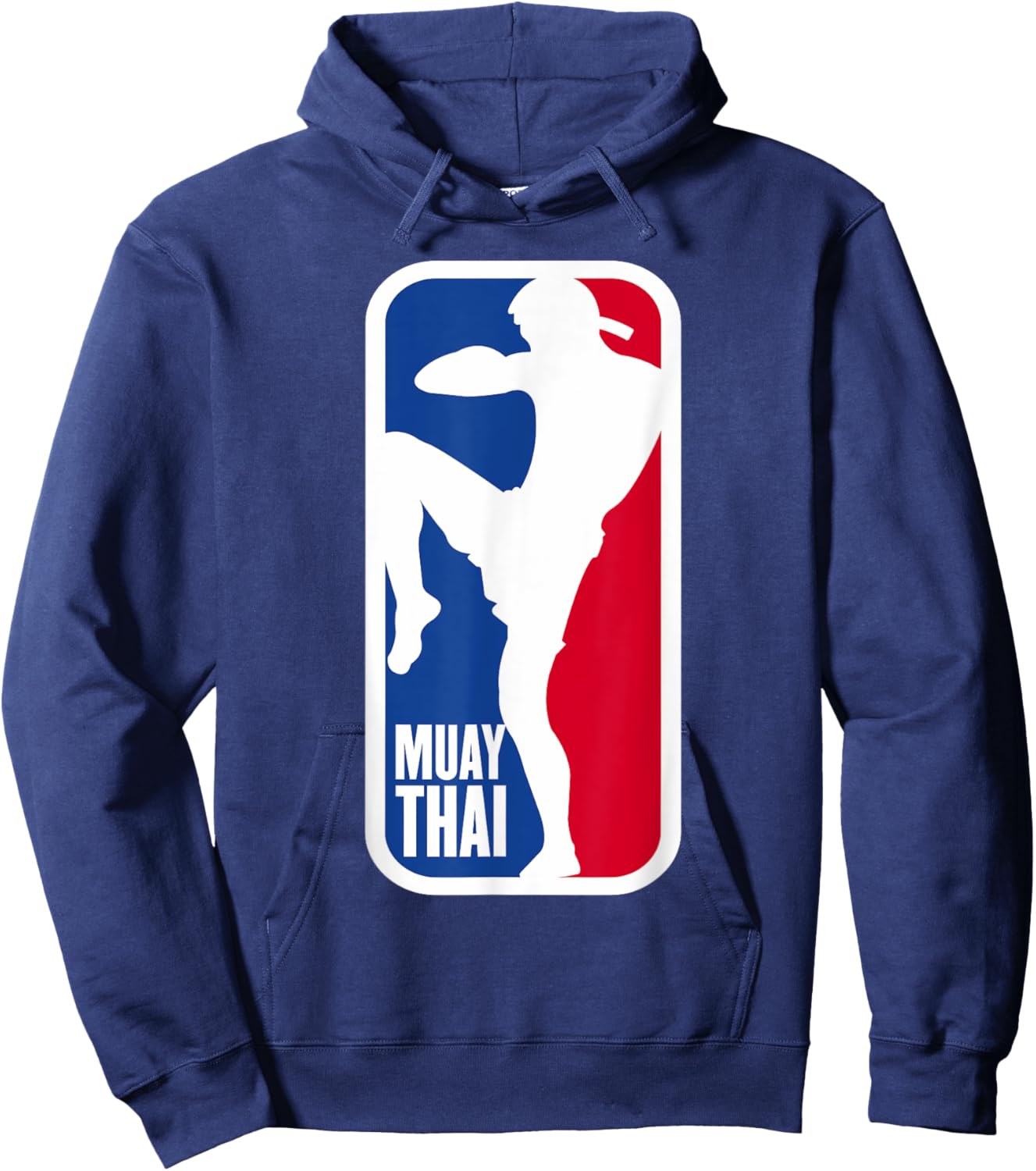 Muay Thai Fighter Retro Kickboxing MMA Training Hoodie - Hoodie | Navy
