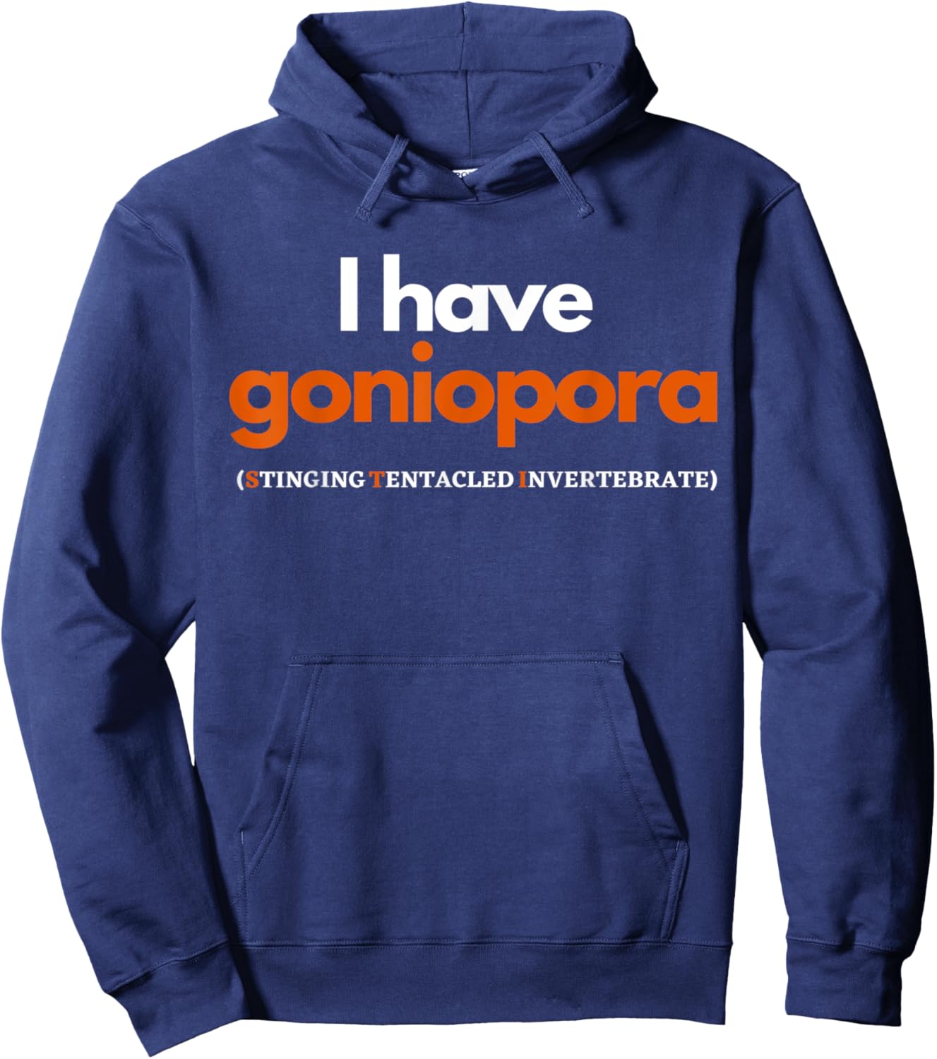 Funny Reef Aquarium Goniopora Coral Novelty Graphic Men's Hoodie - Hoodie | Navy